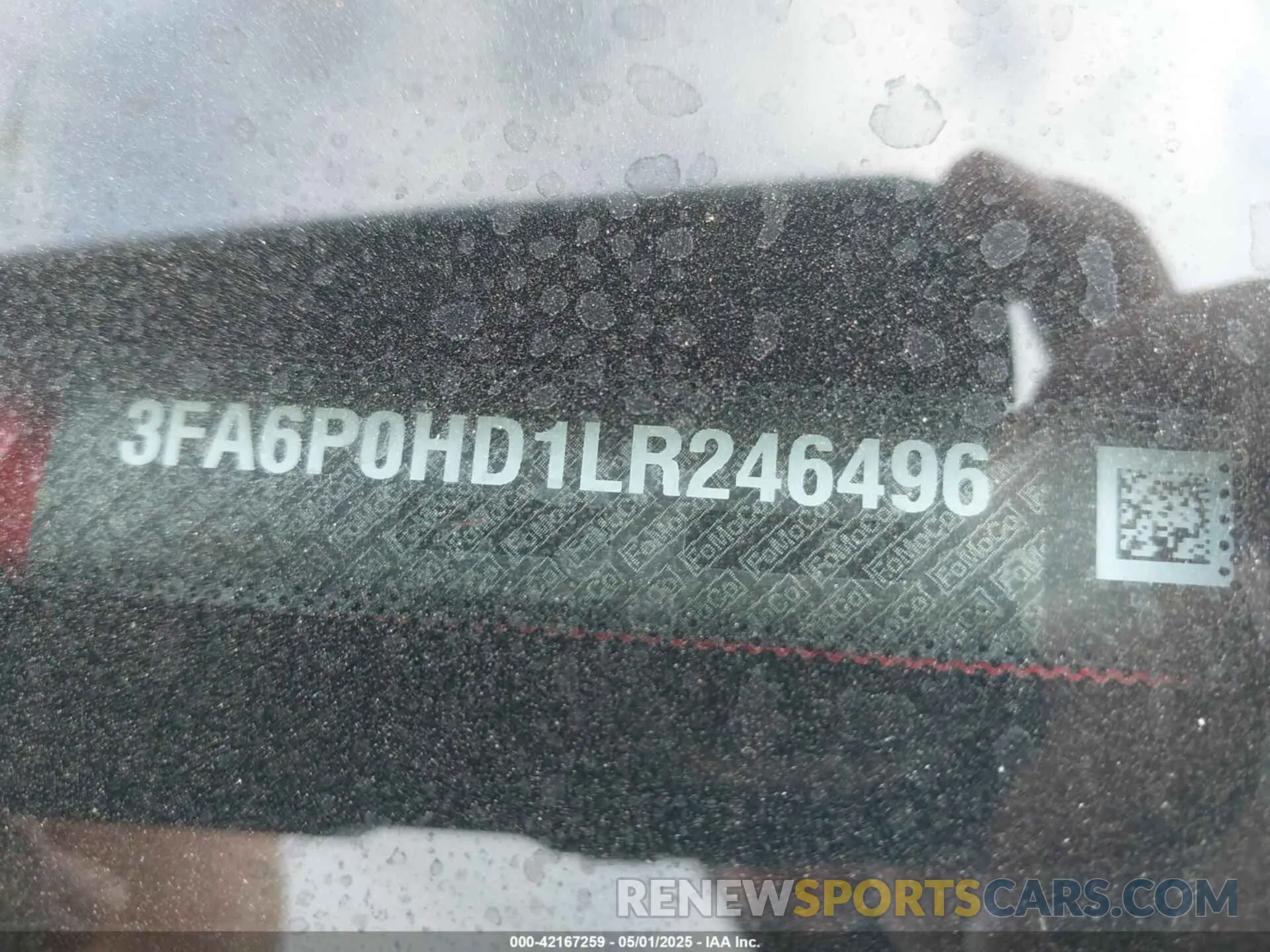 9 Photograph of a damaged car 3FA6P0HD1LR246496 FORD FUSION 2020