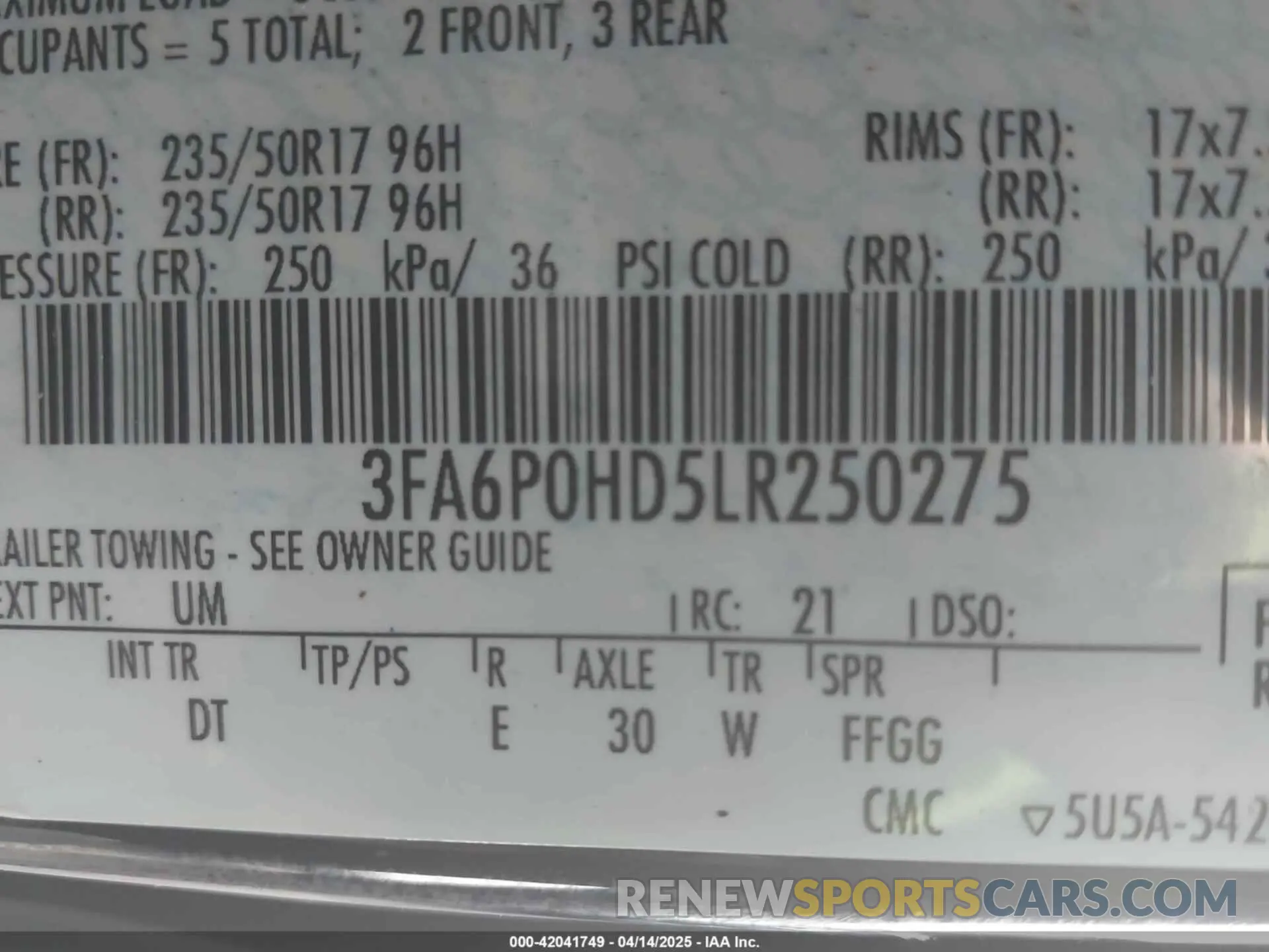 9 Фотография поврежденного автомобиля 3FA6P0HD5LR250275 FORD FUSION 2020