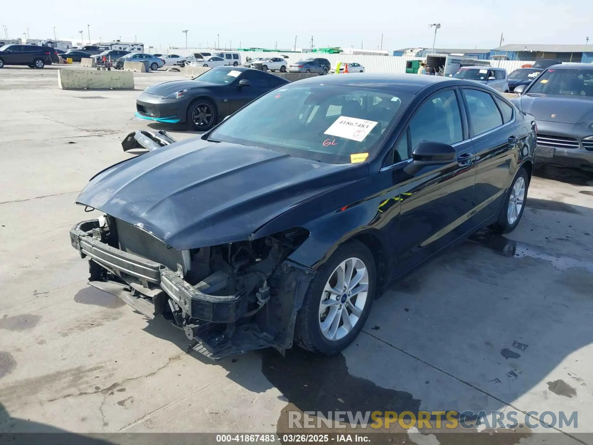 2 Фотография поврежденного автомобиля 3FA6P0HD7LR124306 FORD FUSION 2020