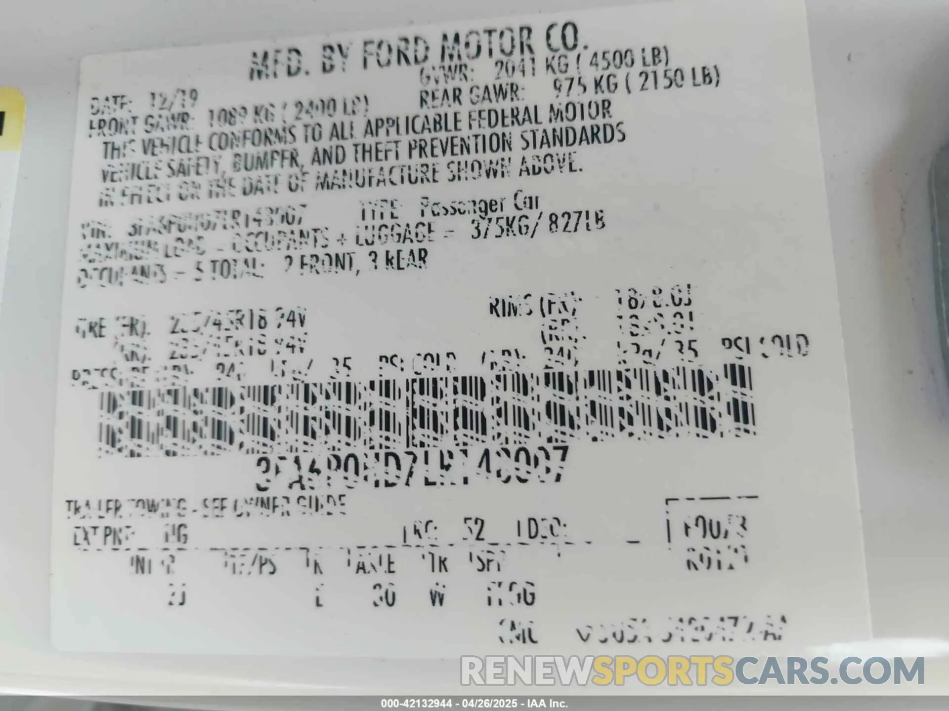 9 Фотография поврежденного автомобиля 3FA6P0HD7LR148007 FORD FUSION 2020