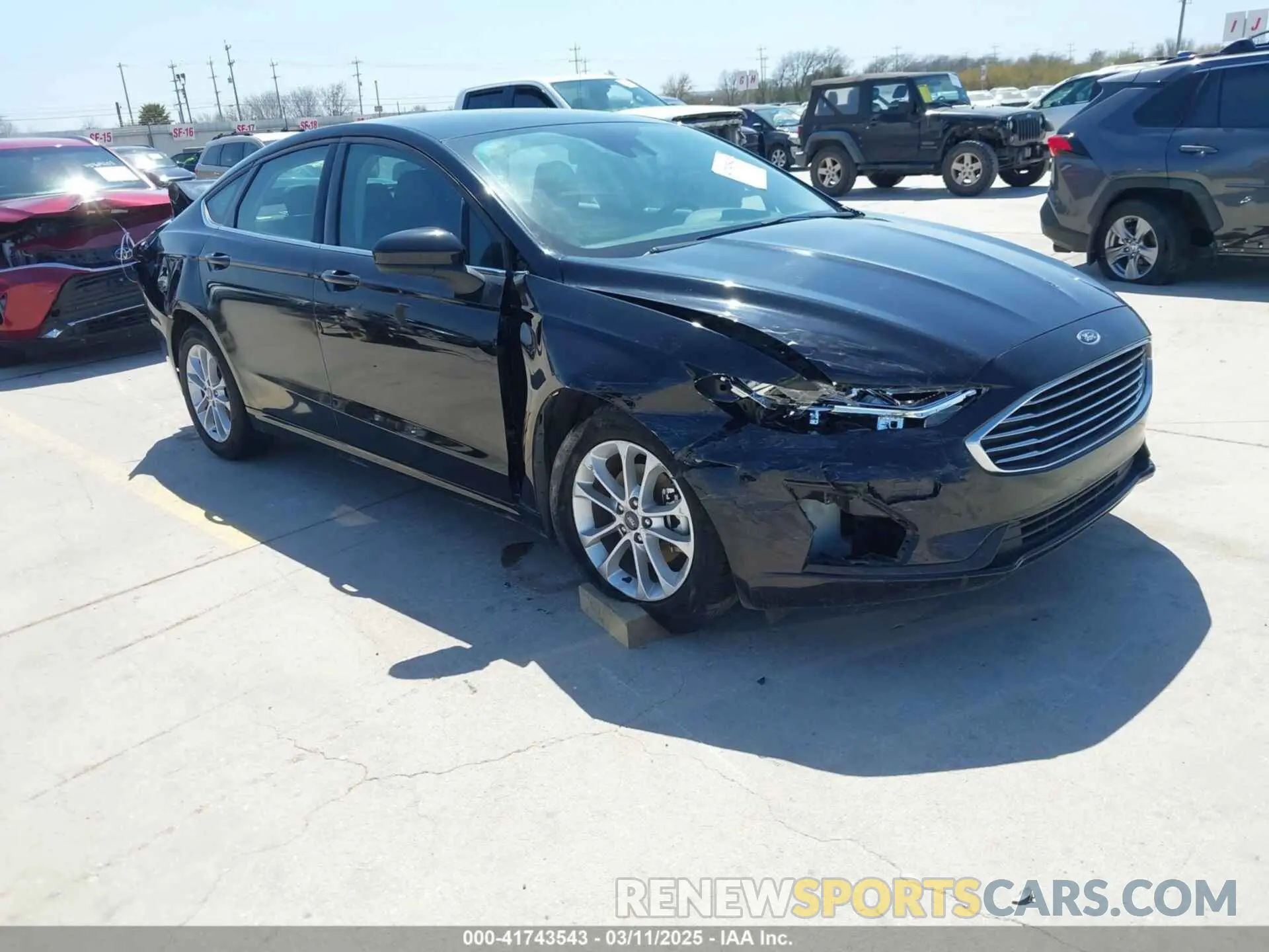 1 Photograph of a damaged car 3FA6P0HD9LR142841 FORD FUSION 2020