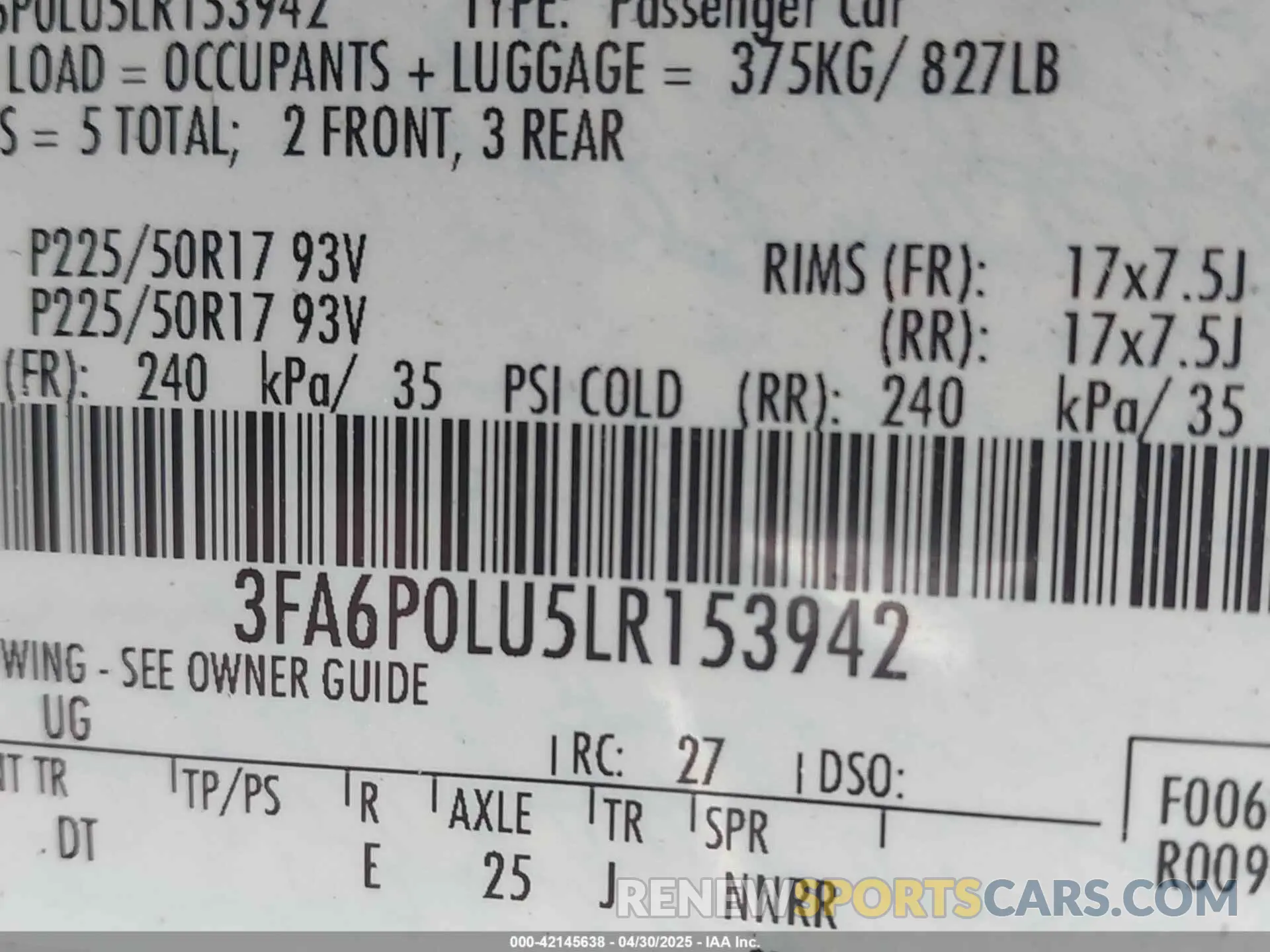 9 Фотография поврежденного автомобиля 3FA6P0LU5LR153942 FORD FUSION 2020