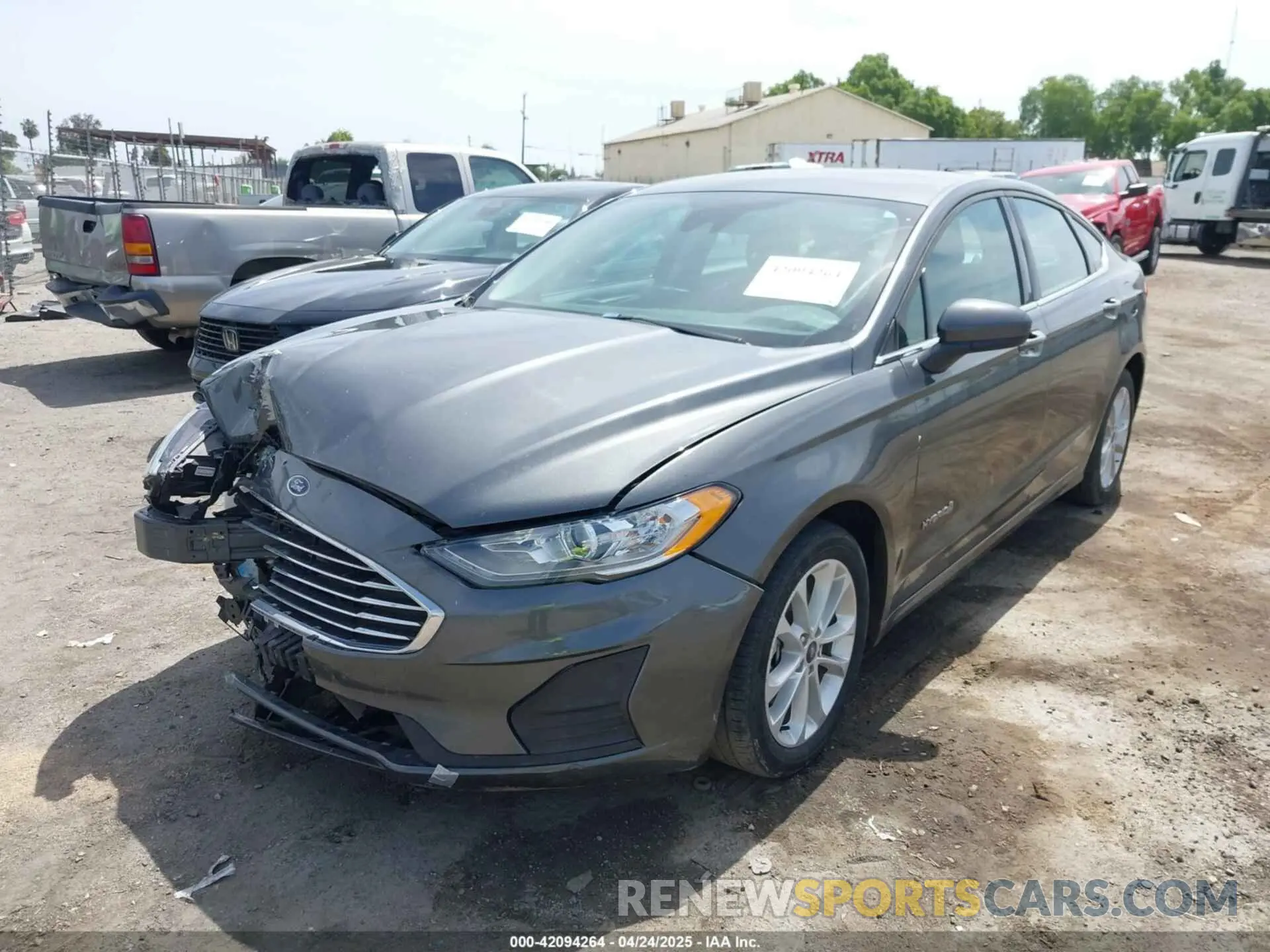 2 Photograph of a damaged car 3FA6P0LU3KR174108 FORD FUSION HYBRID 2019