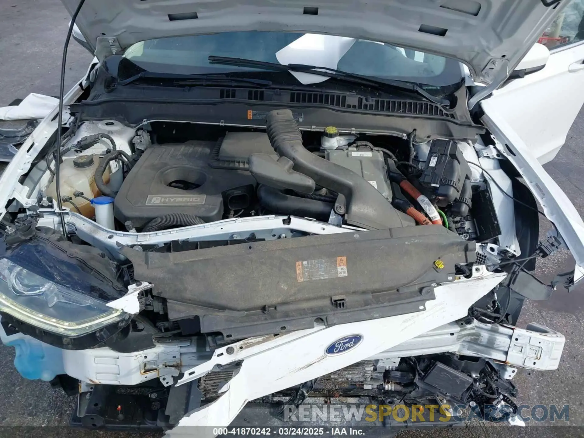 10 Photograph of a damaged car 3FA6P0LUXKR104850 FORD FUSION HYBRID 2019