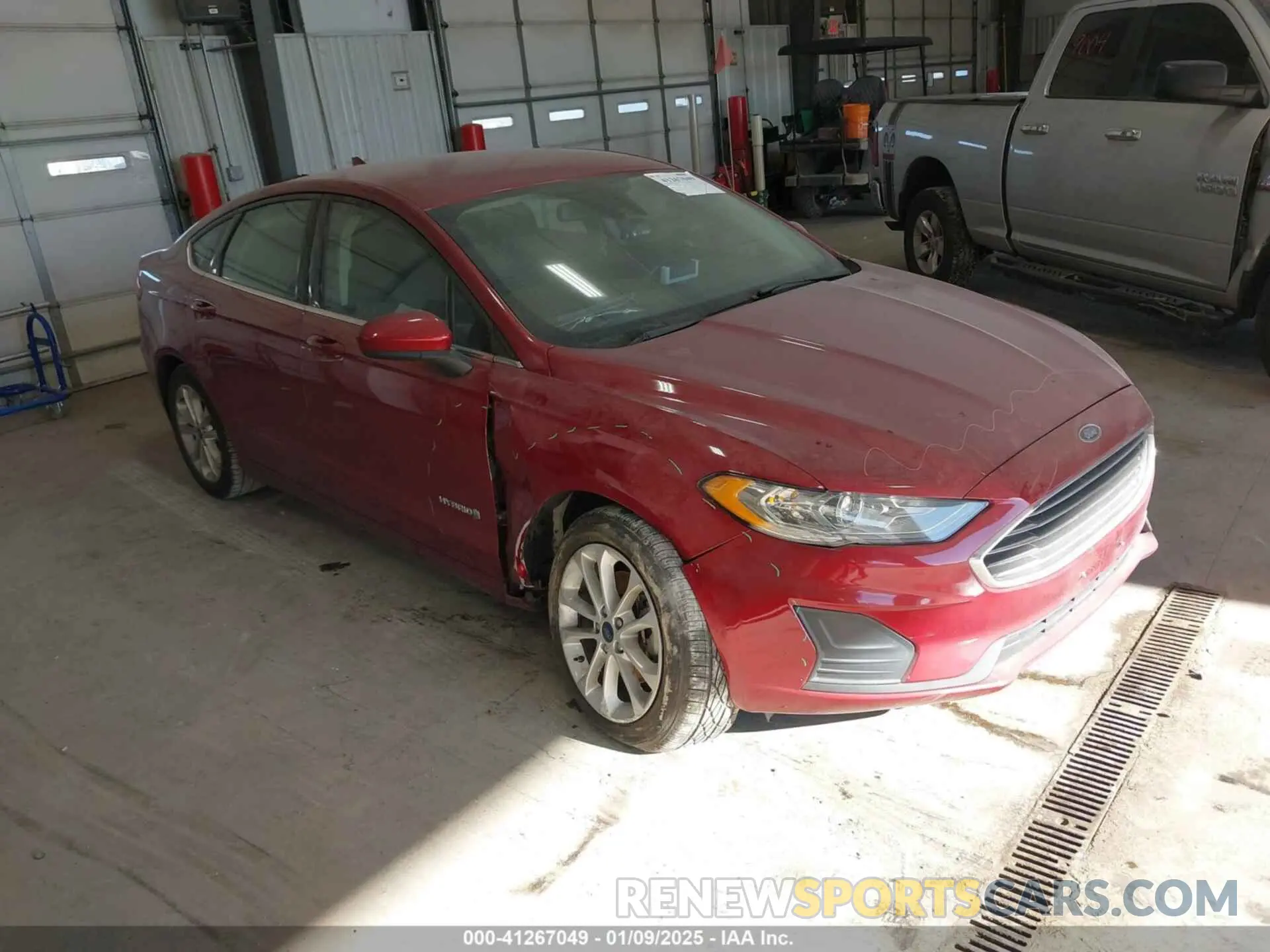 1 Photograph of a damaged car 3FA6P0LUXKR205712 FORD FUSION HYBRID 2019