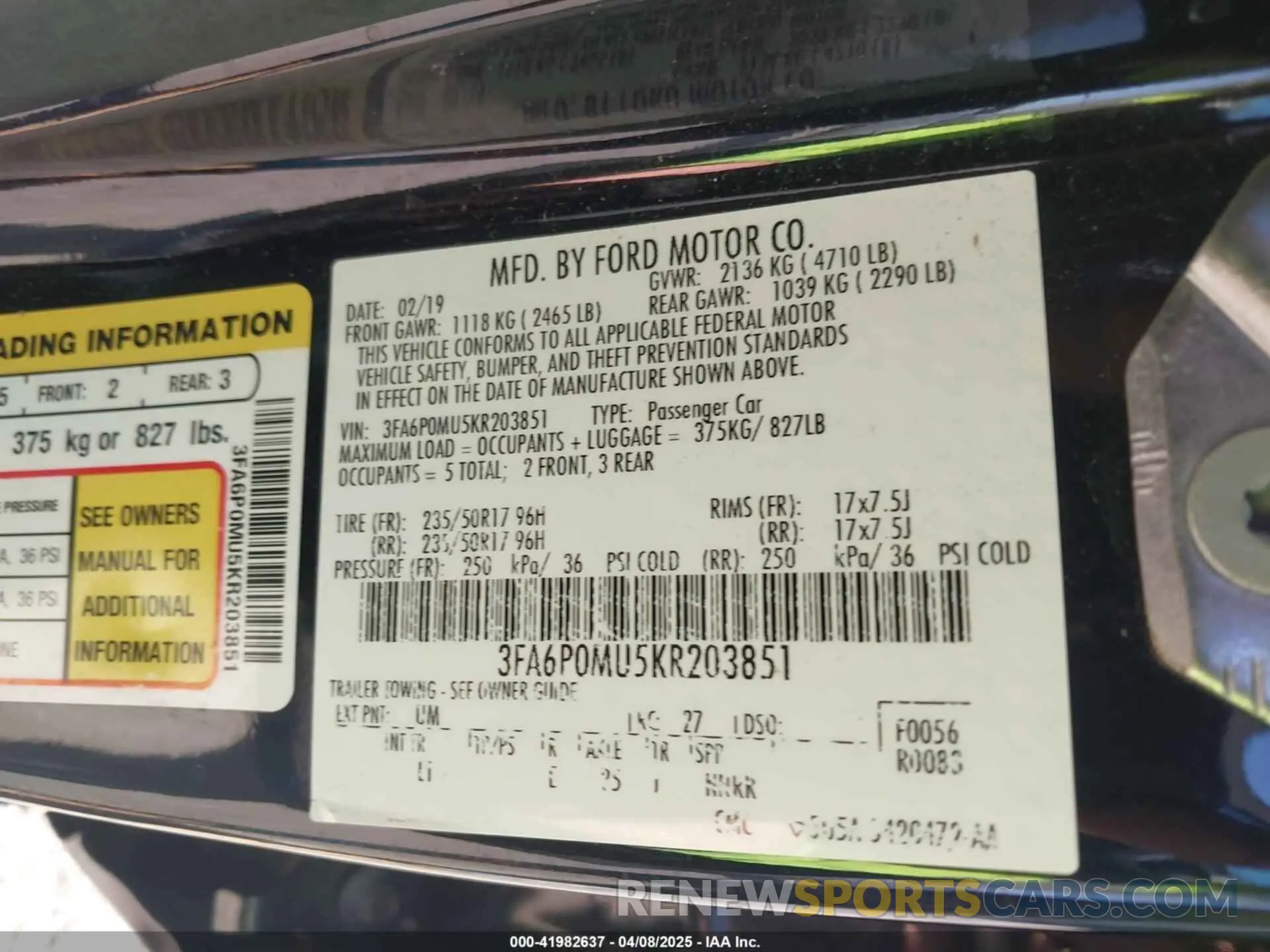 9 Фотография поврежденного автомобиля 3FA6P0MU5KR203851 FORD FUSION HYBRID 2019
