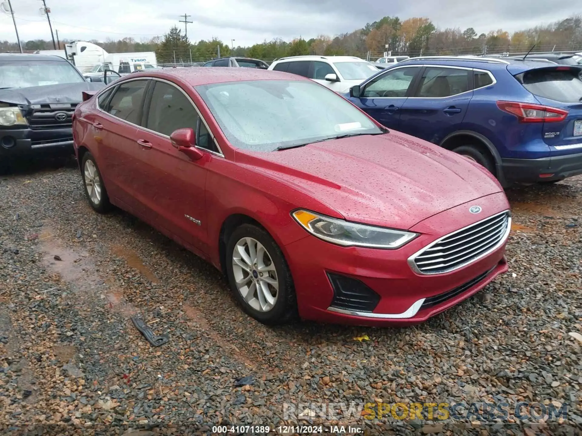 1 Photograph of a damaged car 3FA6P0MU6KR136726 FORD FUSION HYBRID 2019