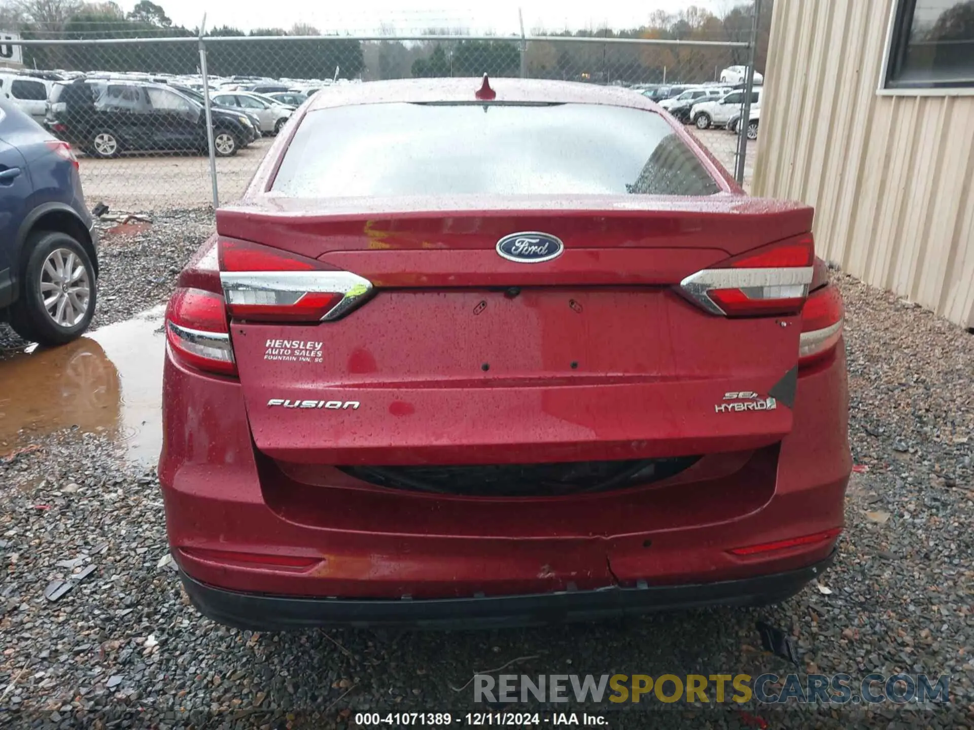 16 Photograph of a damaged car 3FA6P0MU6KR136726 FORD FUSION HYBRID 2019