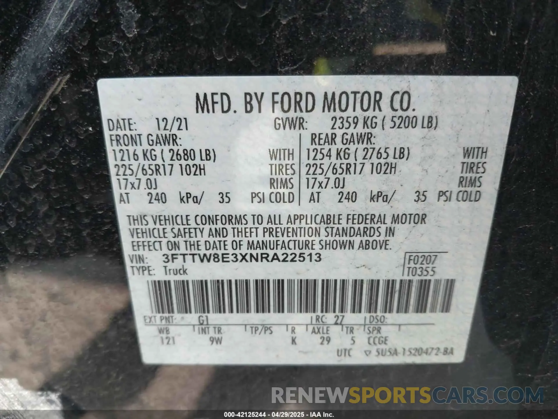9 Photograph of a damaged car 3FTTW8E3XNRA22513 FORD MAVERICK 2022