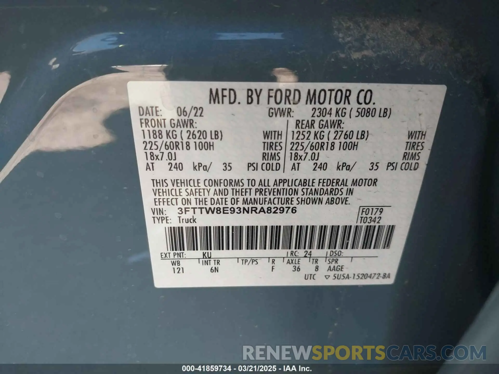 9 Photograph of a damaged car 3FTTW8E93NRA82976 FORD MAVERICK 2022