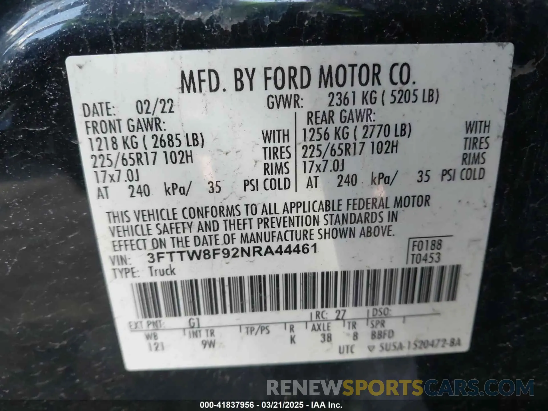 9 Photograph of a damaged car 3FTTW8F92NRA44461 FORD MAVERICK 2022