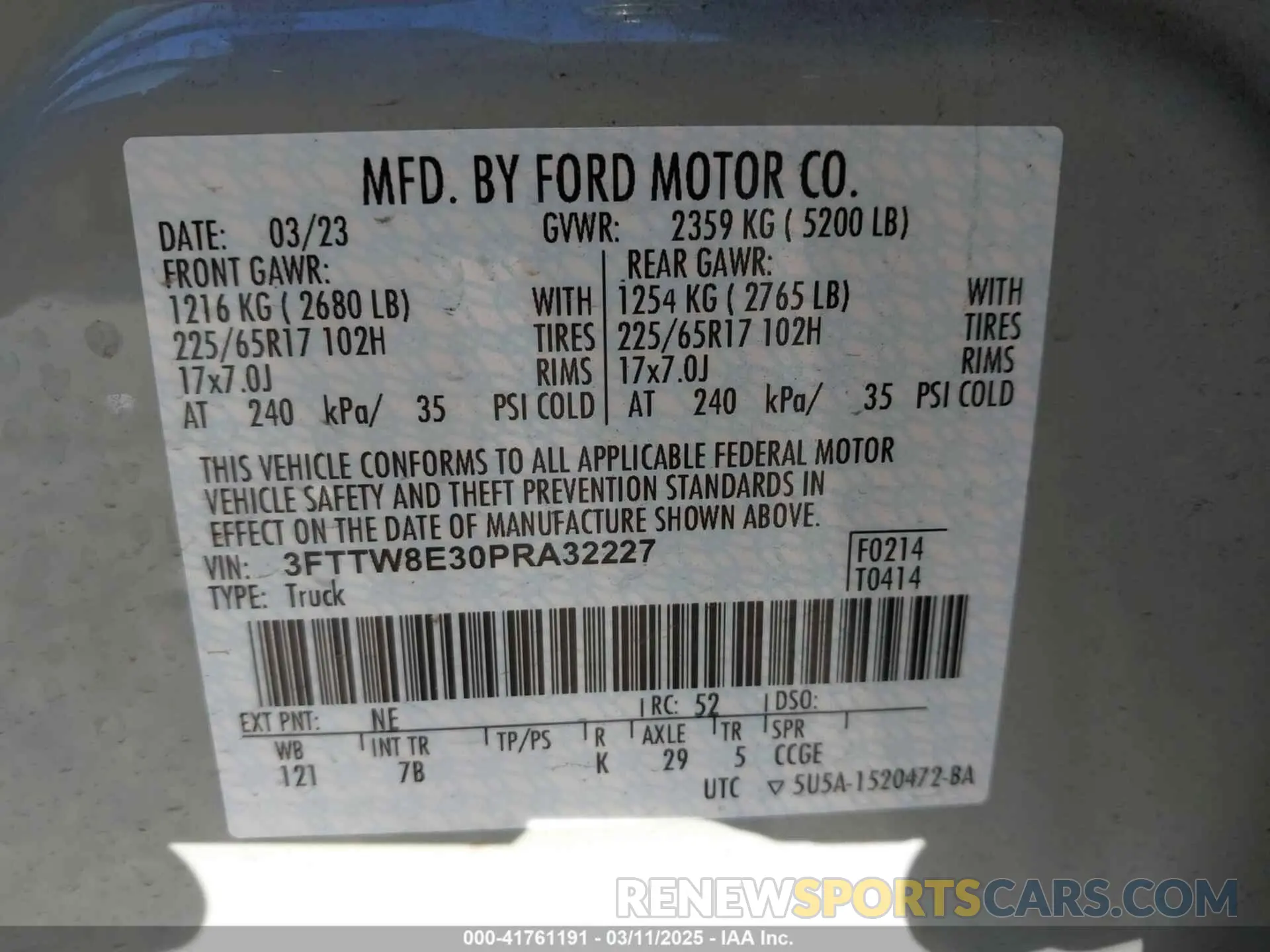 9 Photograph of a damaged car 3FTTW8E30PRA32227 FORD MAVERICK 2023
