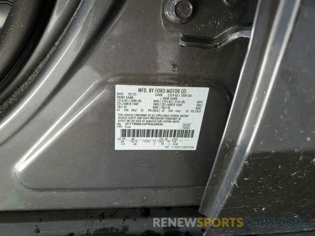 12 Photograph of a damaged car 3FTTW8E33PRA28656 FORD MAVERICK 2023