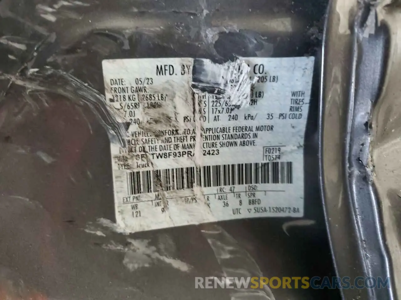 12 Photograph of a damaged car 3FTTW8F93PRA62423 FORD MAVERICK 2023