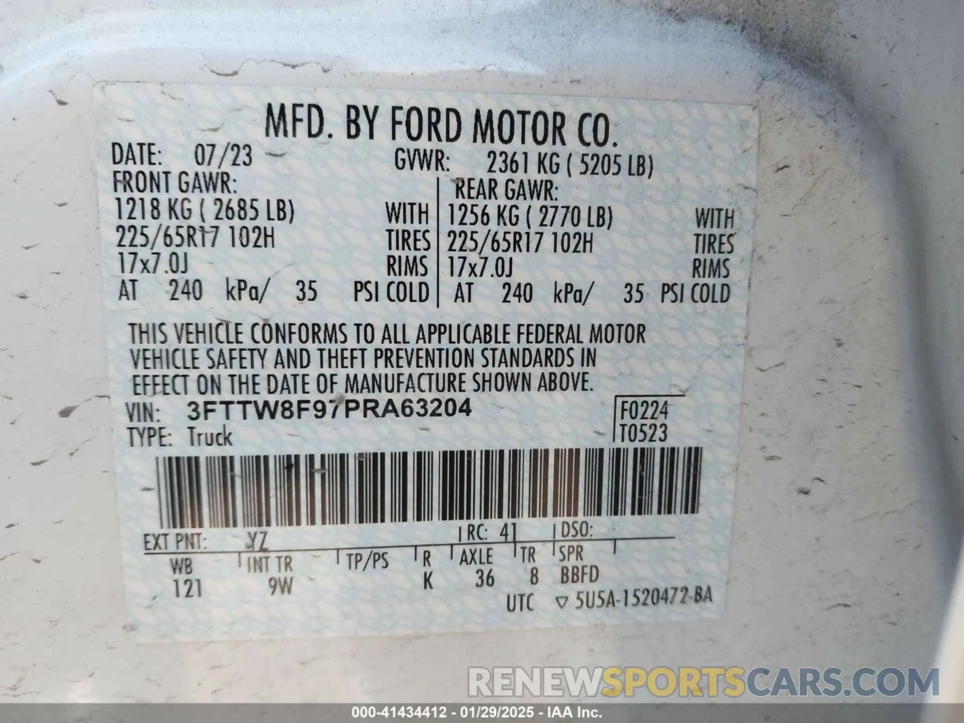 9 Photograph of a damaged car 3FTTW8F97PRA63204 FORD MAVERICK 2023