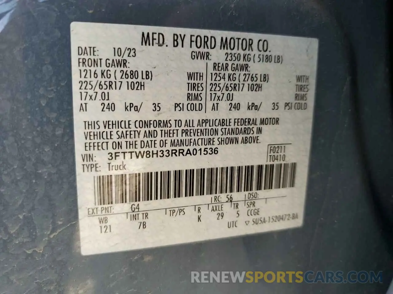 14 Photograph of a damaged car 3FTTW8H33RRA01536 FORD MAVERICK 2024