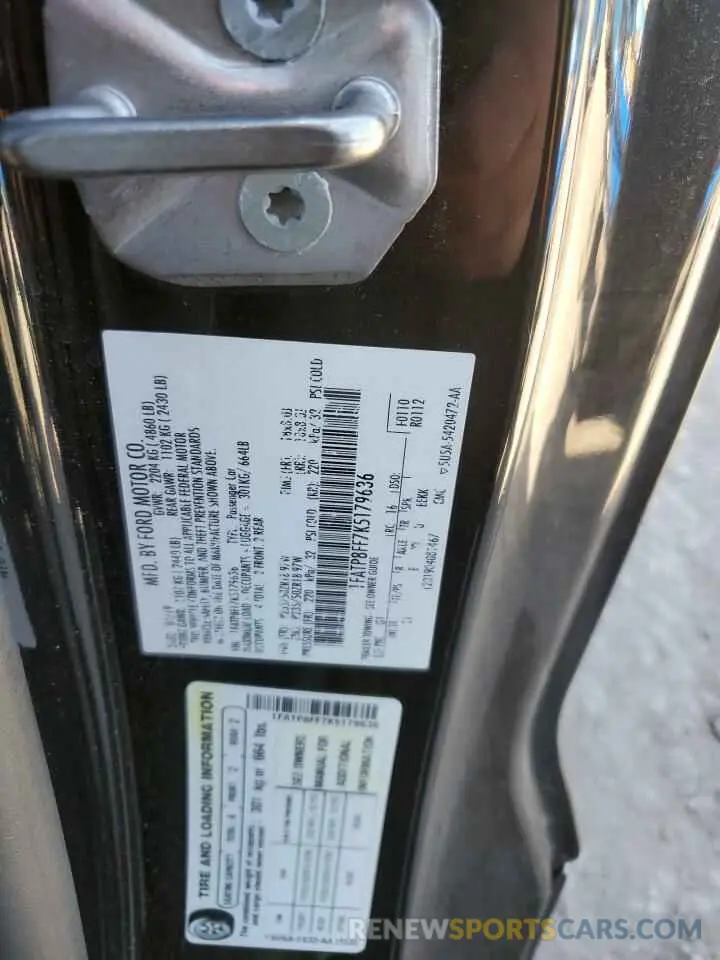 13 Photograph of a damaged car 1FATP8FF7K5179636 FORD MUSTANG 2019