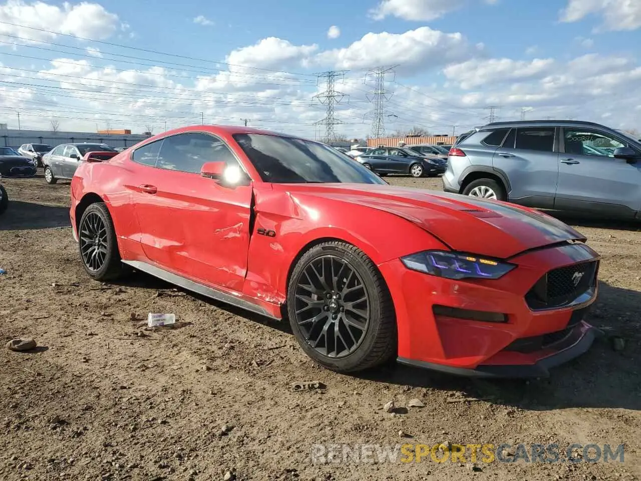 4 Фотография поврежденного автомобиля 1FA6P8CF1M5128847 FORD MUSTANG 2021