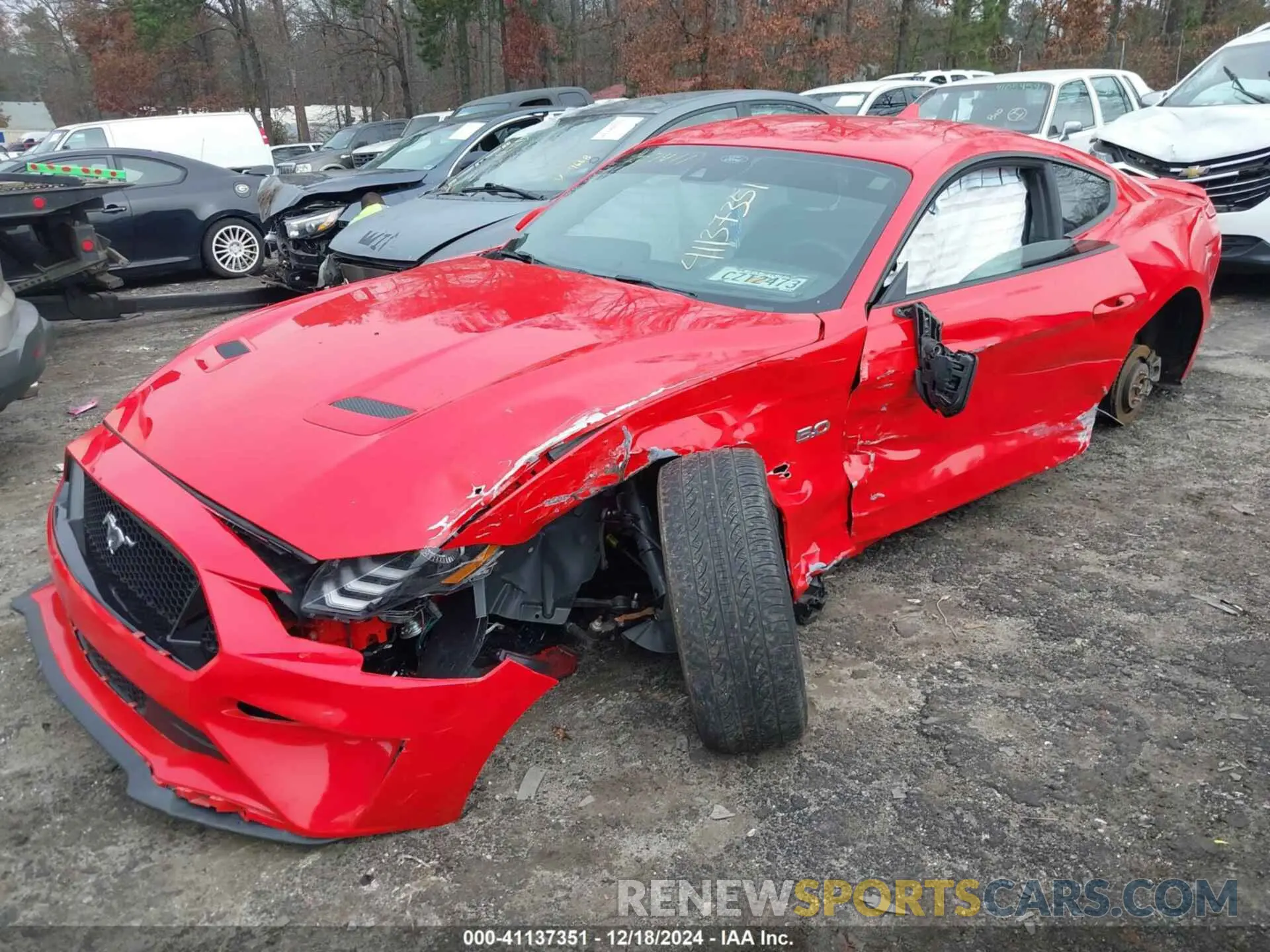 2 Фотография поврежденного автомобиля 1FA6P8CF4M5119074 FORD MUSTANG 2021