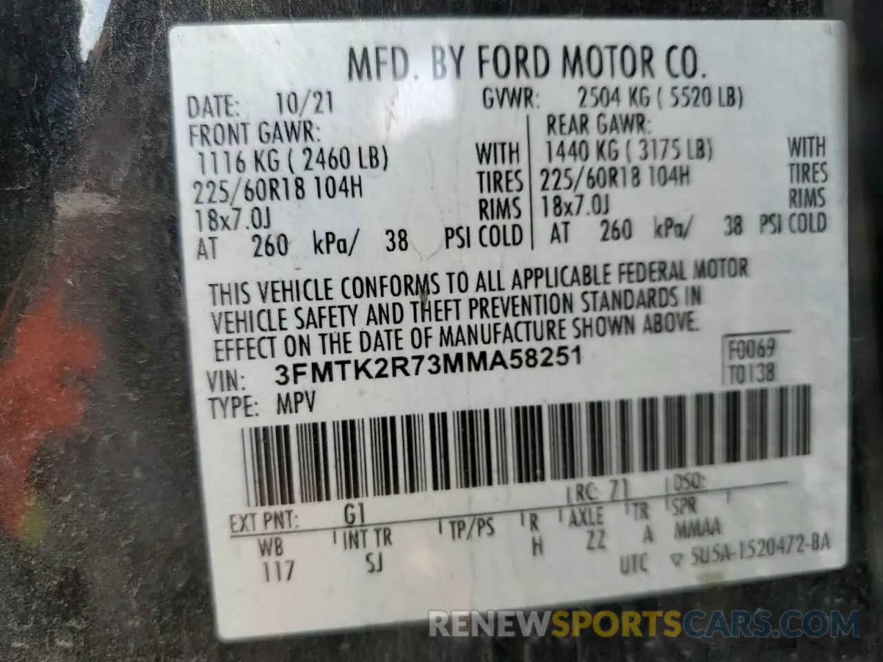13 Фотография поврежденного автомобиля 3FMTK2R73MMA58251 FORD MUSTANG 2021