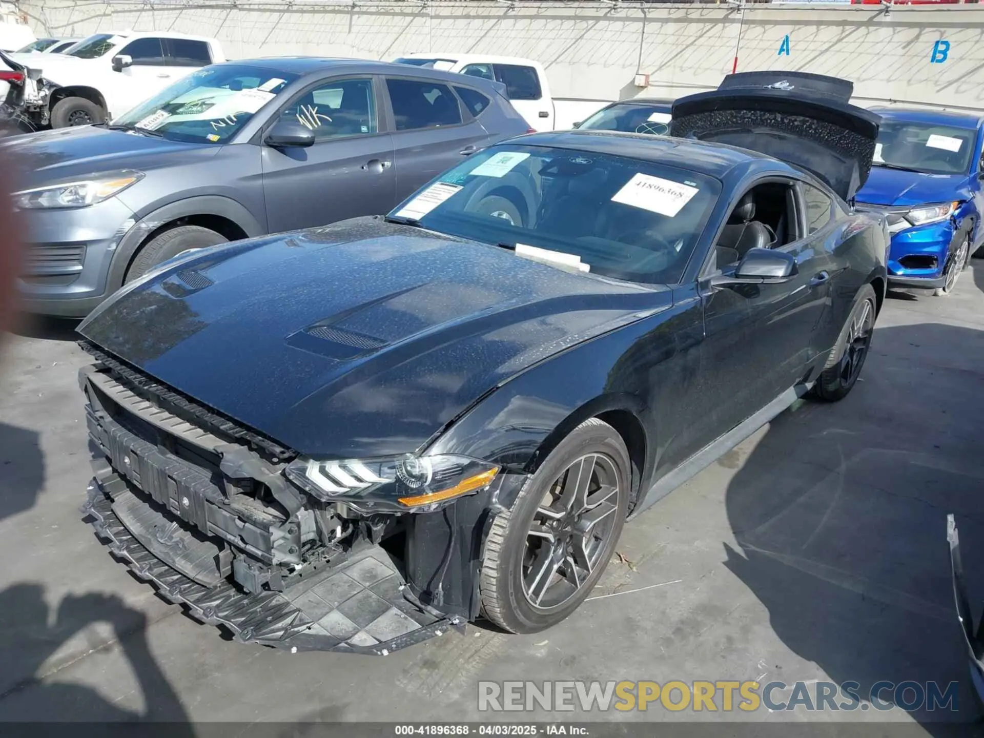 2 Фотография поврежденного автомобиля 1FA6P8TH9N5143342 FORD MUSTANG 2022