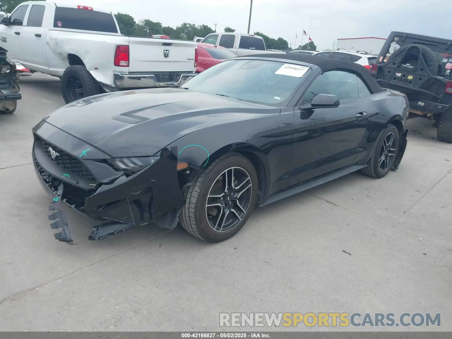 2 Photograph of a damaged car 1FATP8UH9P5103685 FORD MUSTANG 2023