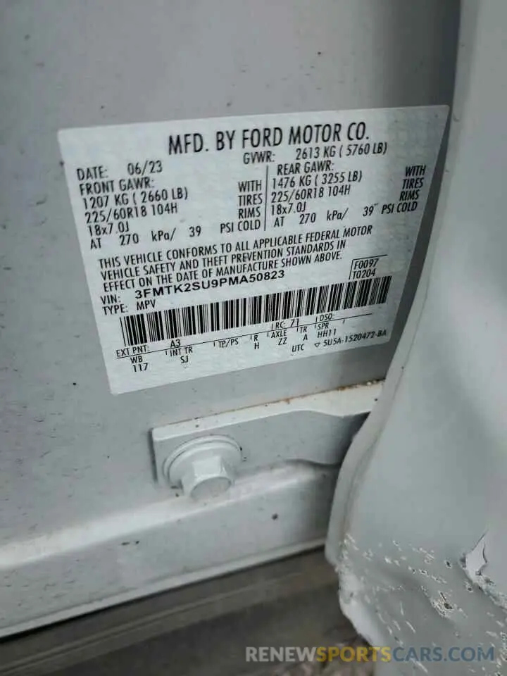 12 Фотография поврежденного автомобиля 3FMTK2SU9PMA50823 FORD MUSTANG 2023