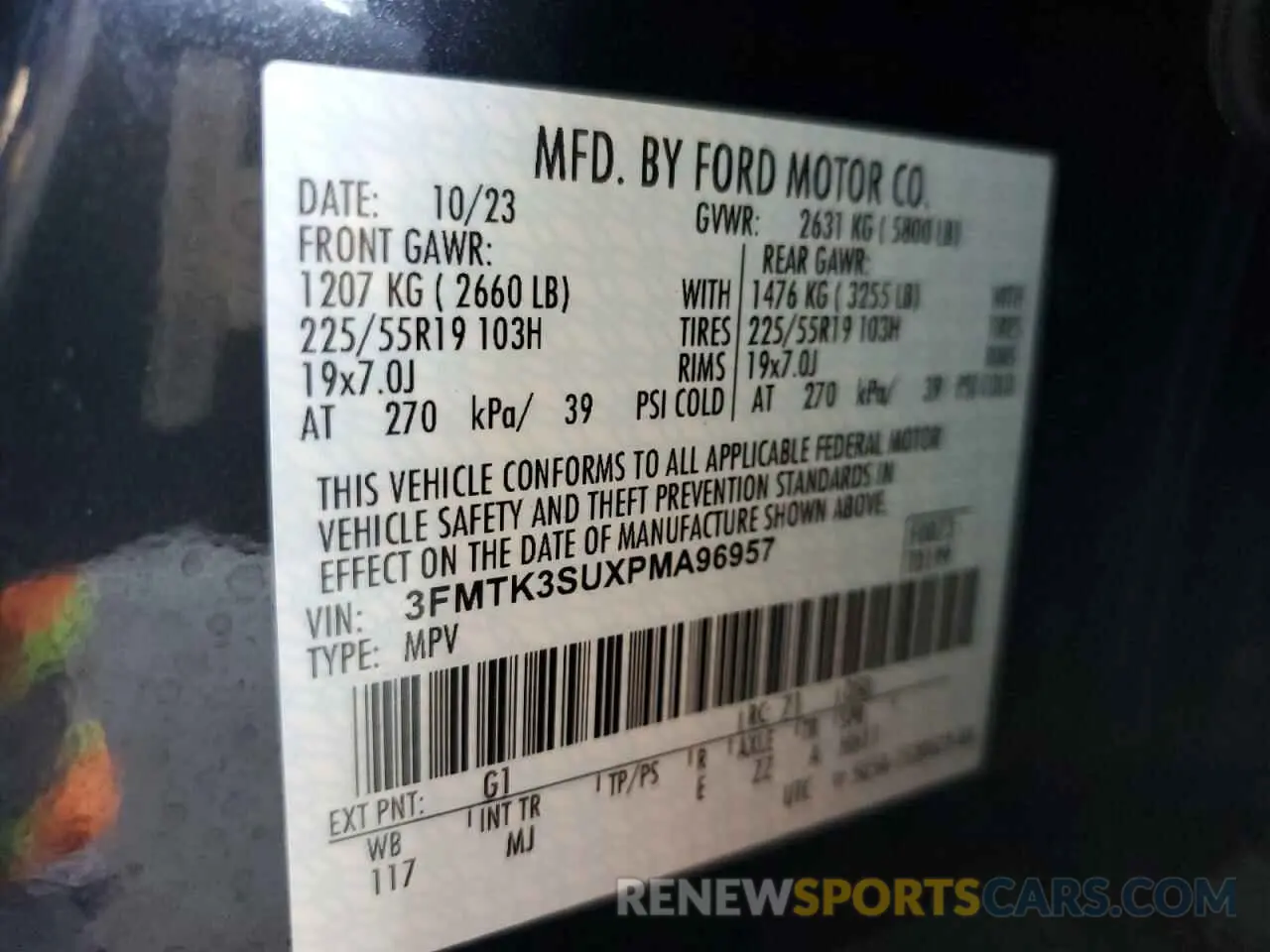 13 Фотография поврежденного автомобиля 3FMTK3SUXPMA96957 FORD MUSTANG 2023