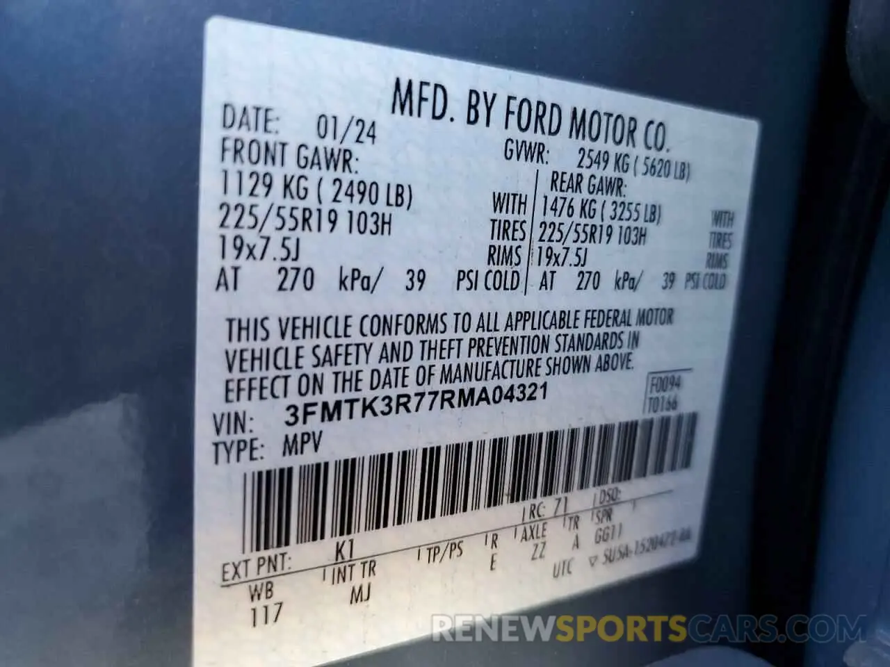 15 Photograph of a damaged car 3FMTK3R77RMA04321 FORD MUSTANG 2024
