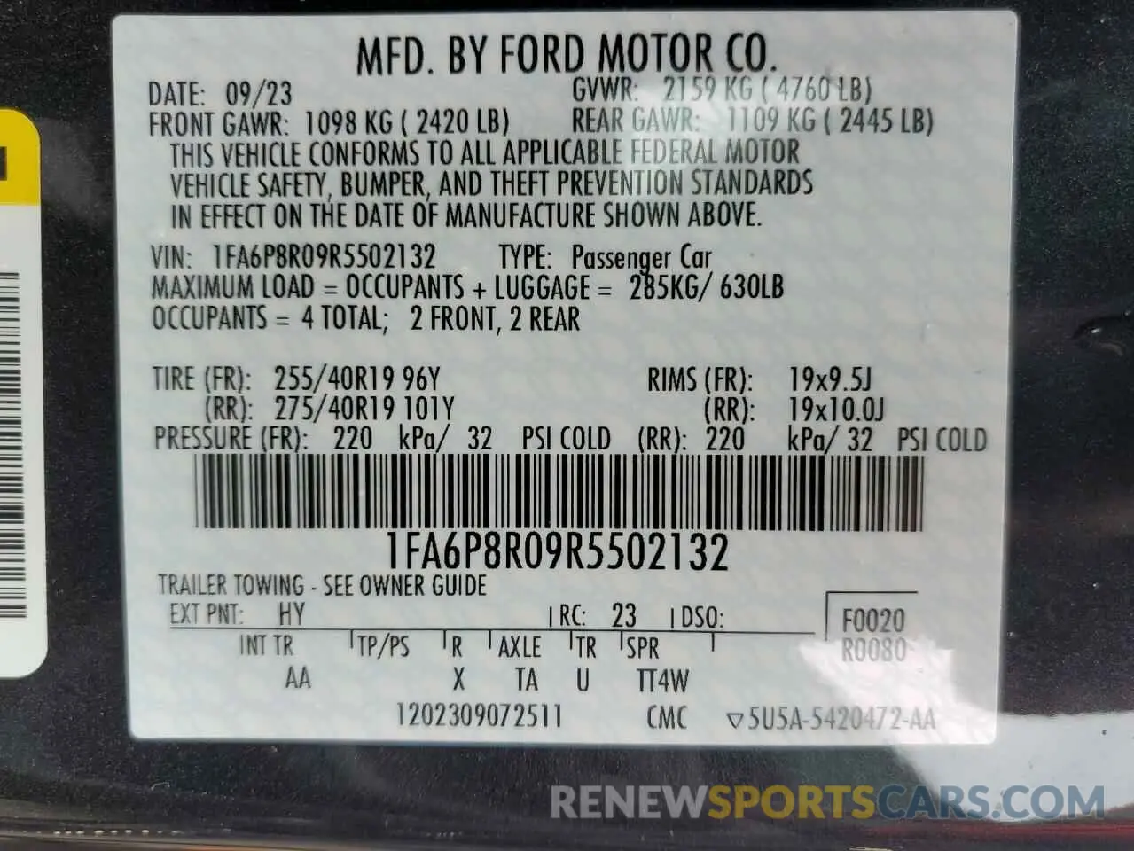 13 Фотография поврежденного автомобиля 1FA6P8R09R5502132 FORD MUSTANG DA 2024