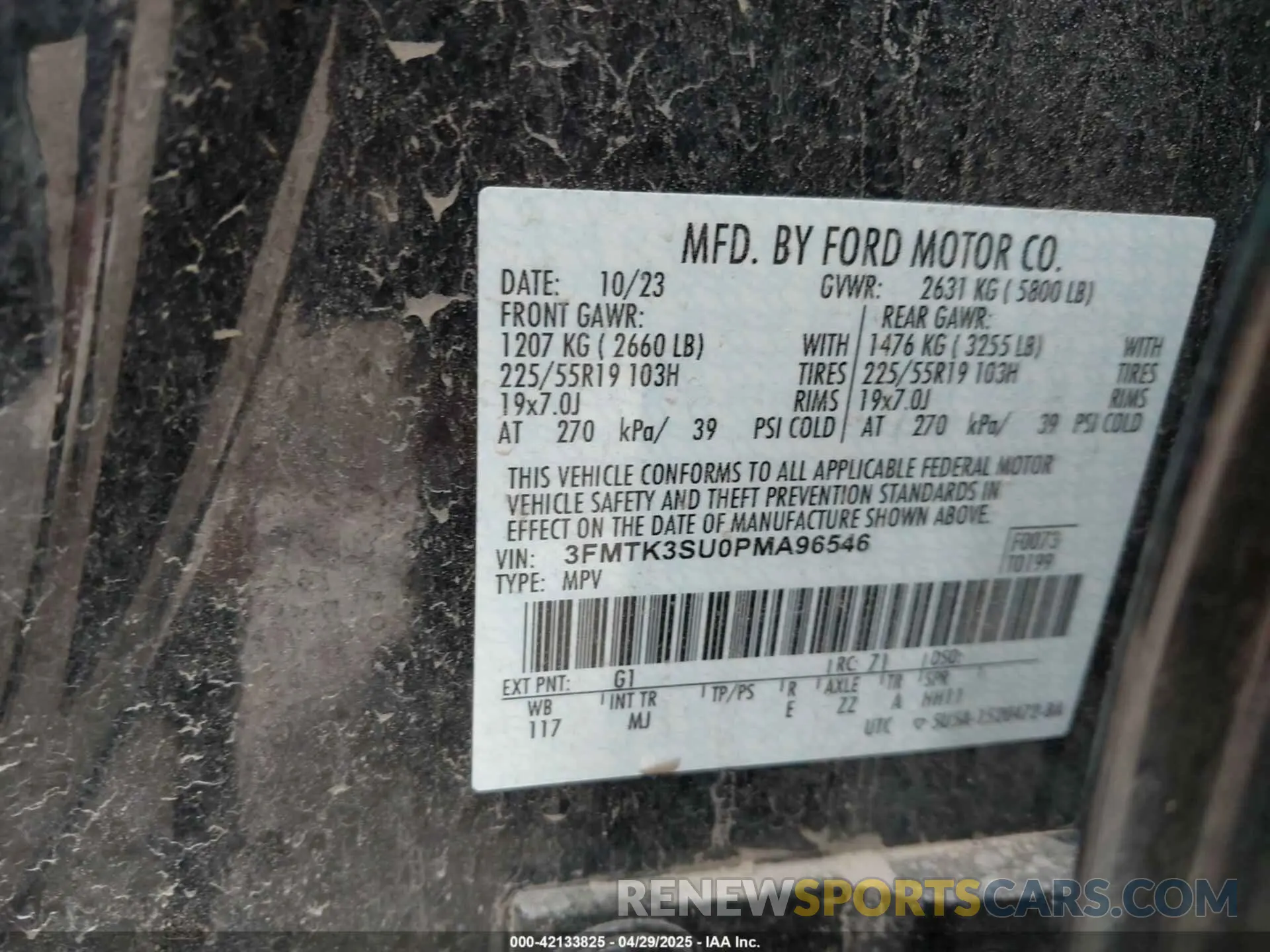 9 Фотография поврежденного автомобиля 3FMTK3SU0PMA96546 FORD MUSTANG MACH-E 2023