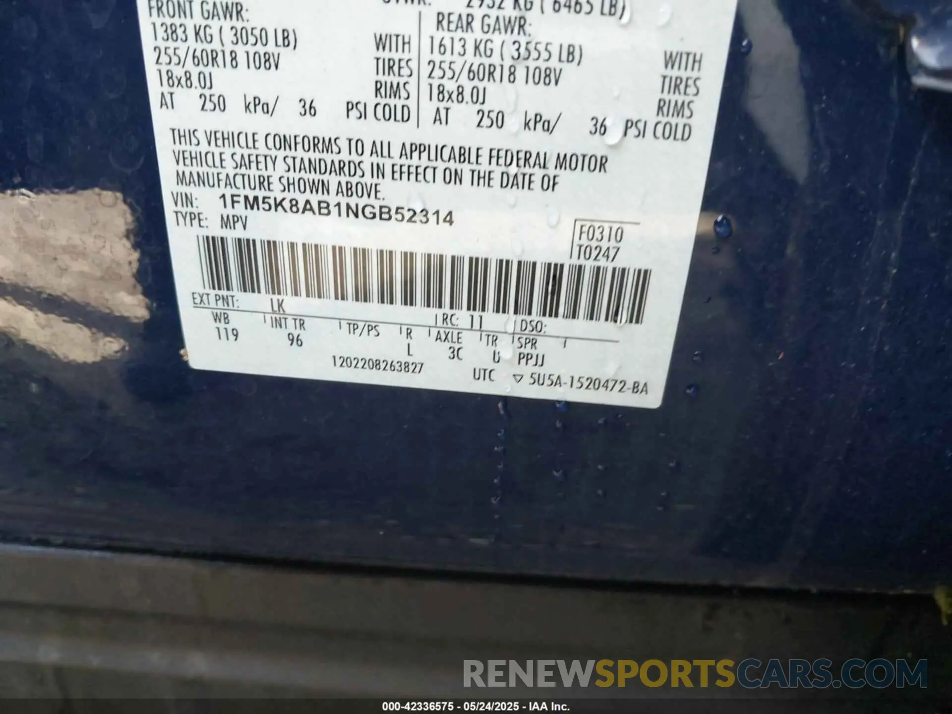 9 Photograph of a damaged car 1FM5K8AB1NGB52314 FORD POLICE INTERCEPTOR 2022