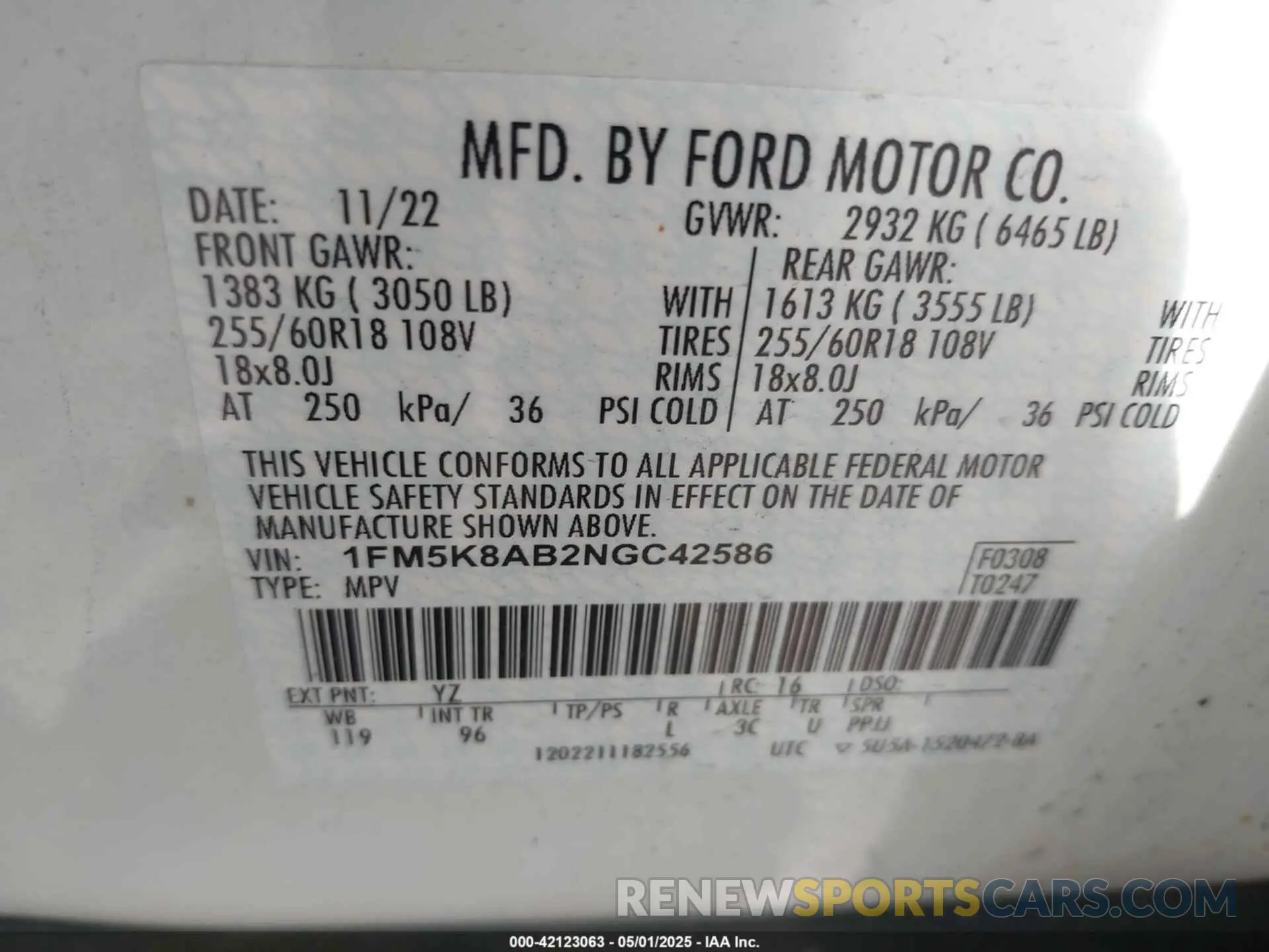 9 Photograph of a damaged car 1FM5K8AB2NGC42586 FORD POLICE INTERCEPTOR 2022