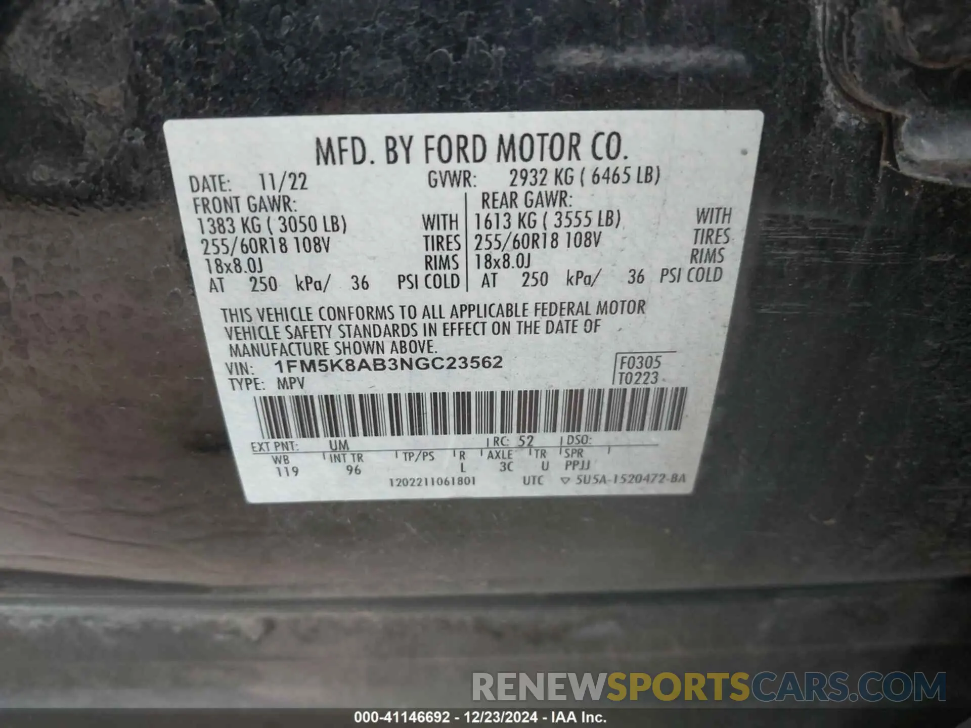 9 Photograph of a damaged car 1FM5K8AB3NGC23562 FORD POLICE INTERCEPTOR 2022