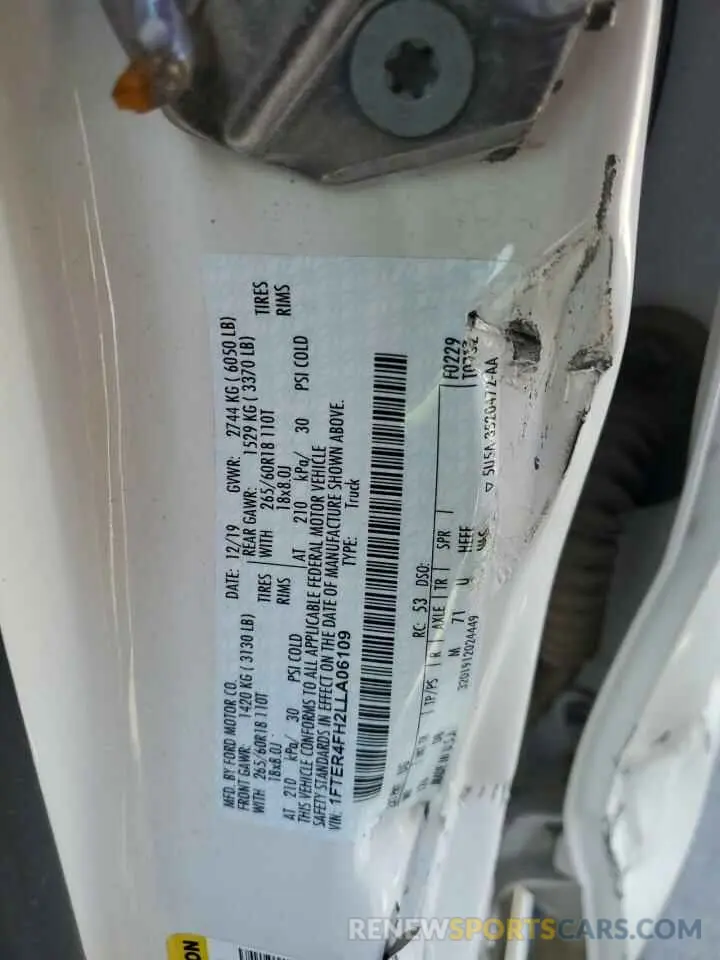 12 Фотография поврежденного автомобиля 1FTER4FH2LLA06109 FORD RANGER 2020