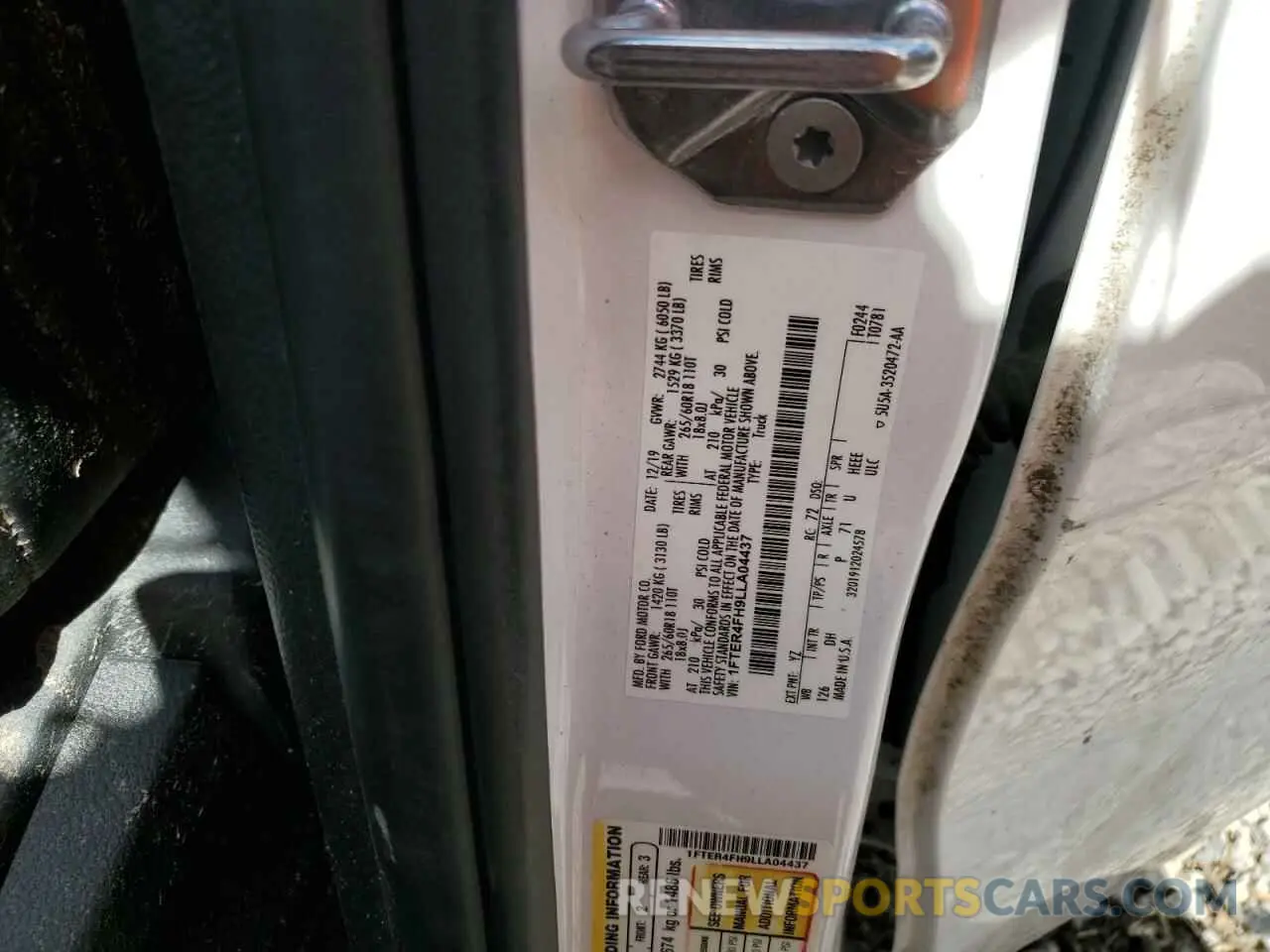 14 Фотография поврежденного автомобиля 1FTER4FH9LLA04437 FORD RANGER 2020
