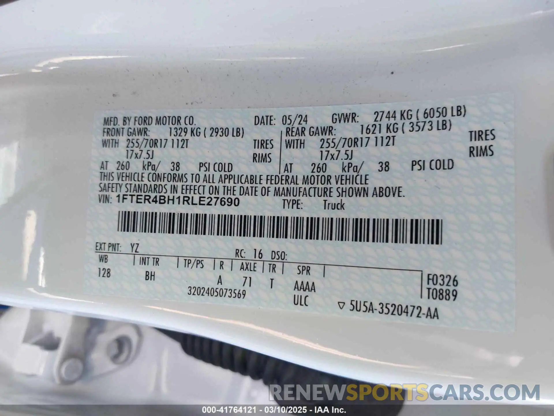 9 Фотография поврежденного автомобиля 1FTER4BH1RLE27690 FORD RANGER 2024