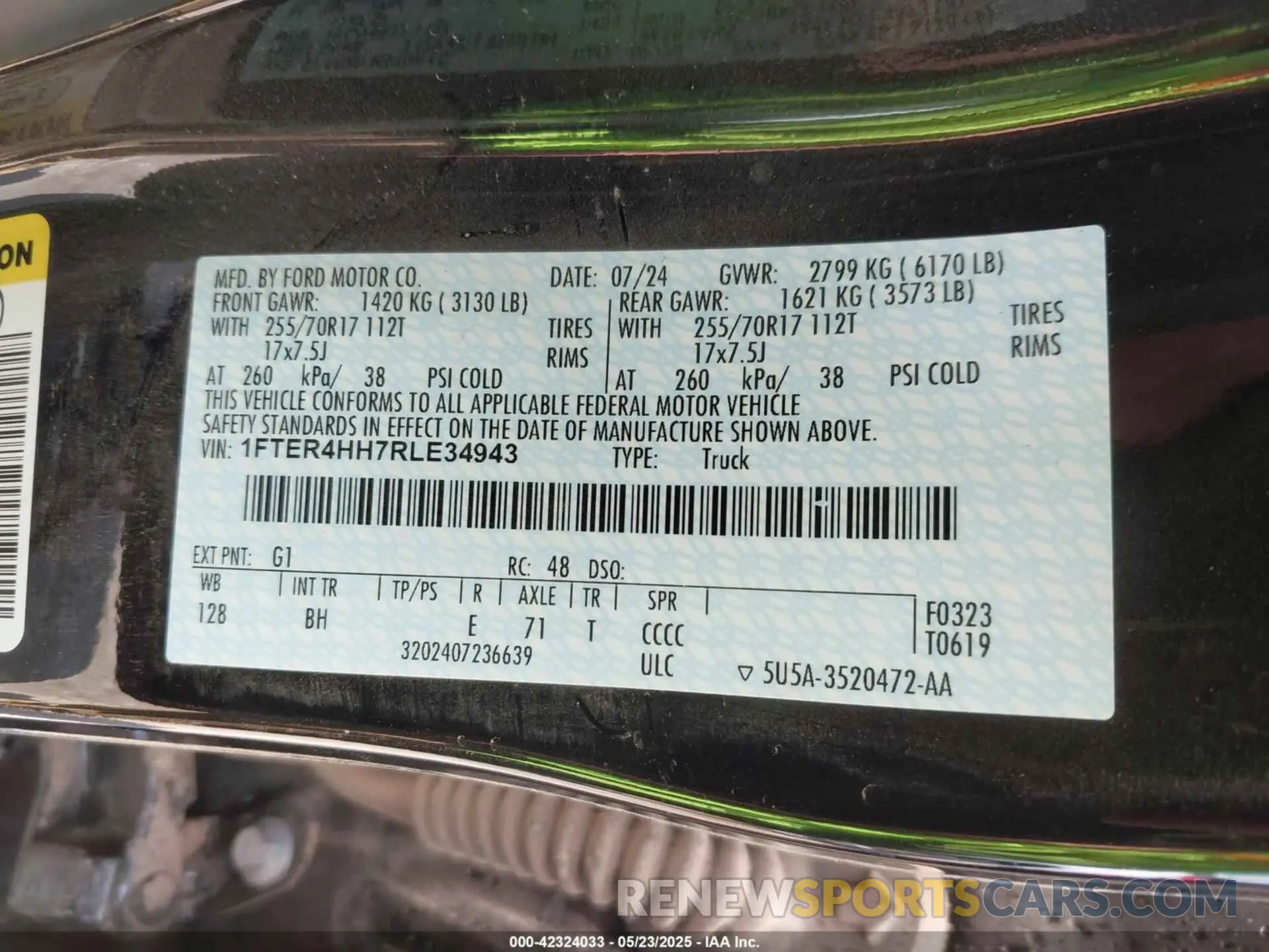 9 Фотография поврежденного автомобиля 1FTER4HH7RLE34943 FORD RANGER 2024