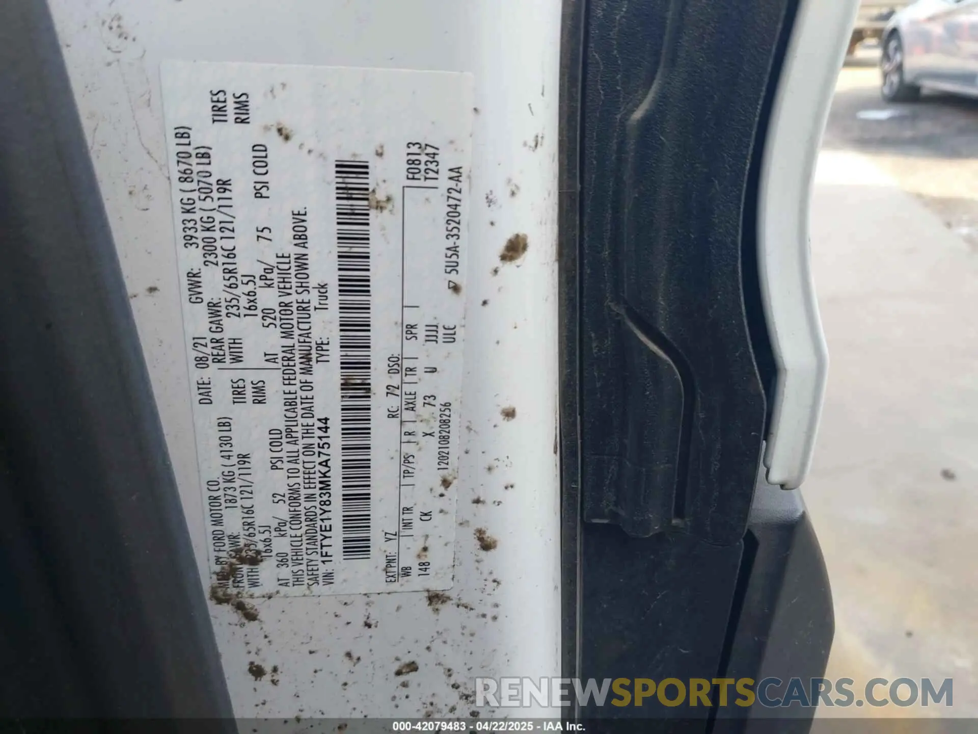 9 Photograph of a damaged car 1FTYE1Y83MKA75144 FORD TRANSIT-150 2021