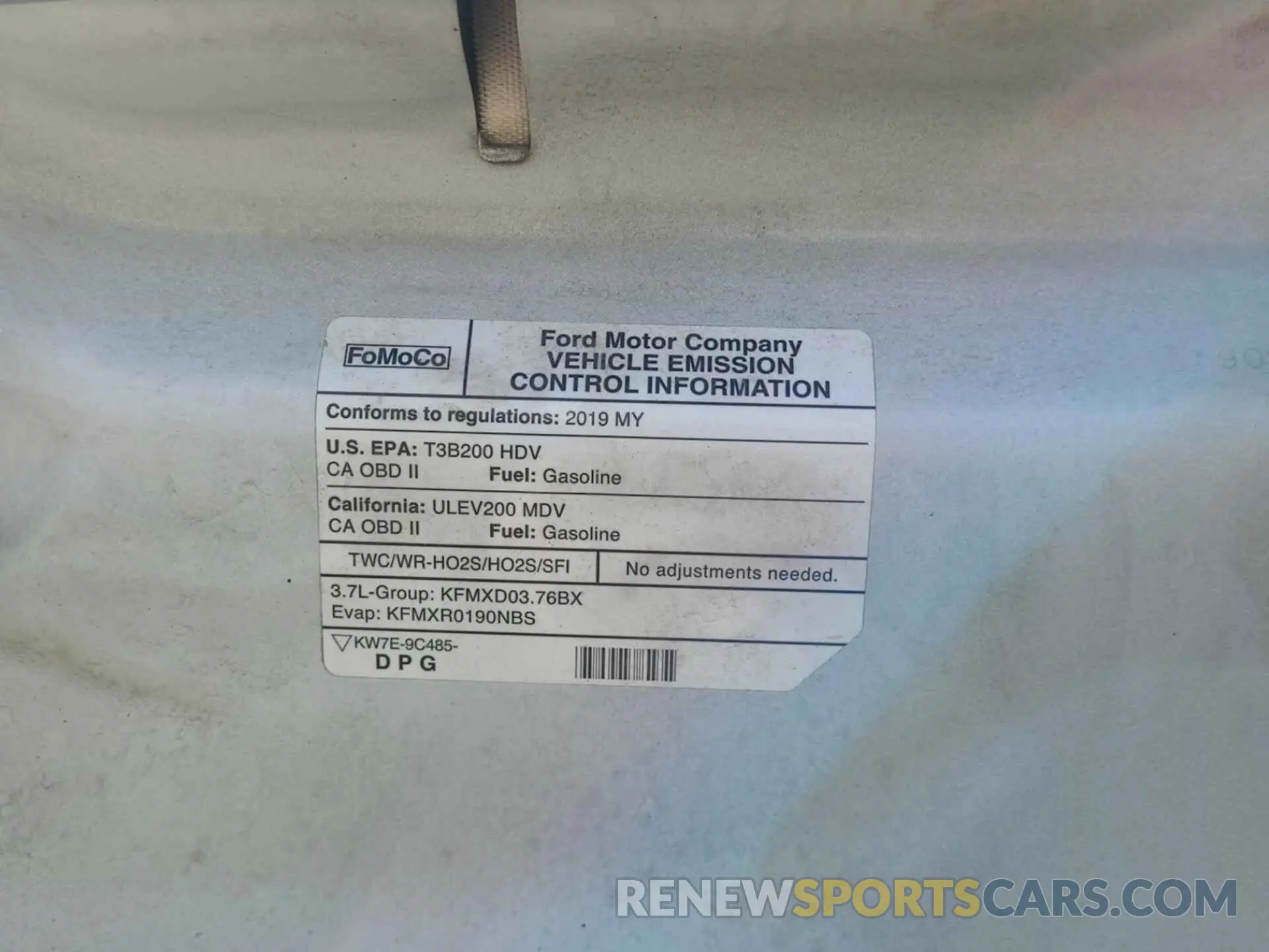 2 Photograph of a damaged car 1FTYE1YM9KKA80360 FORD TRANSIT 2019