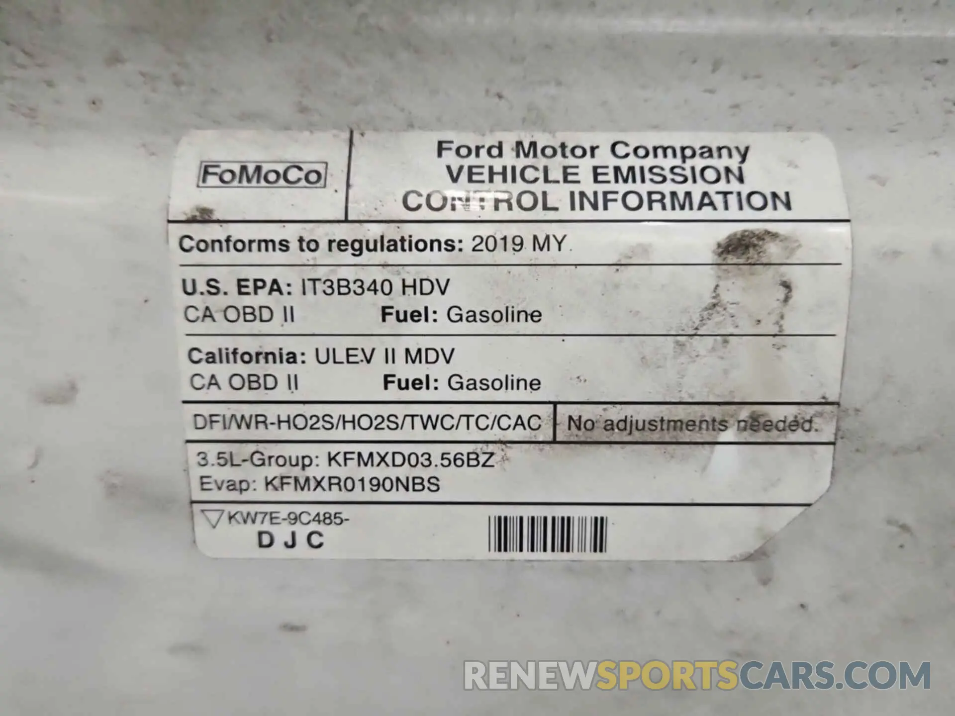 45 Photograph of a damaged car 1FTYR1YG3KKB08572 FORD TRANSIT 2019