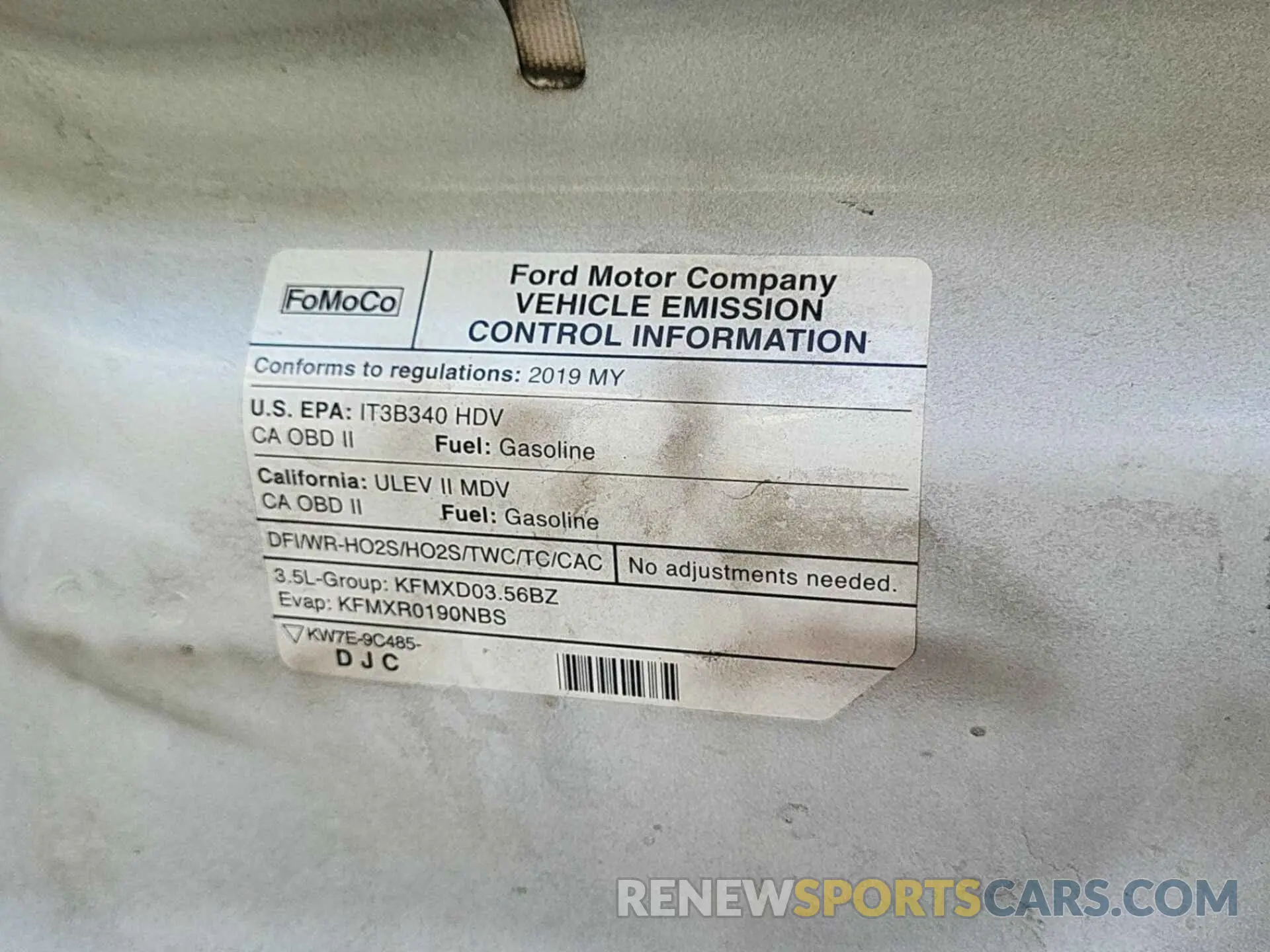 5 Photograph of a damaged car 1FTYR1YG4KKA40850 FORD TRANSIT 2019