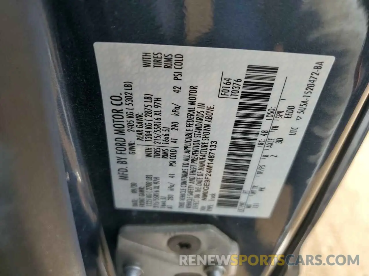13 Photograph of a damaged car NM0GE9F24M1487133 FORD TRANSIT 2021