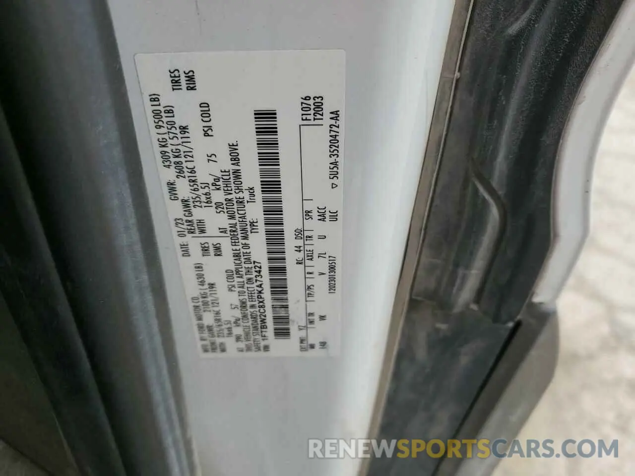 12 Фотография поврежденного автомобиля 1FTBW2C8XPKA73427 FORD TRANSIT 2023