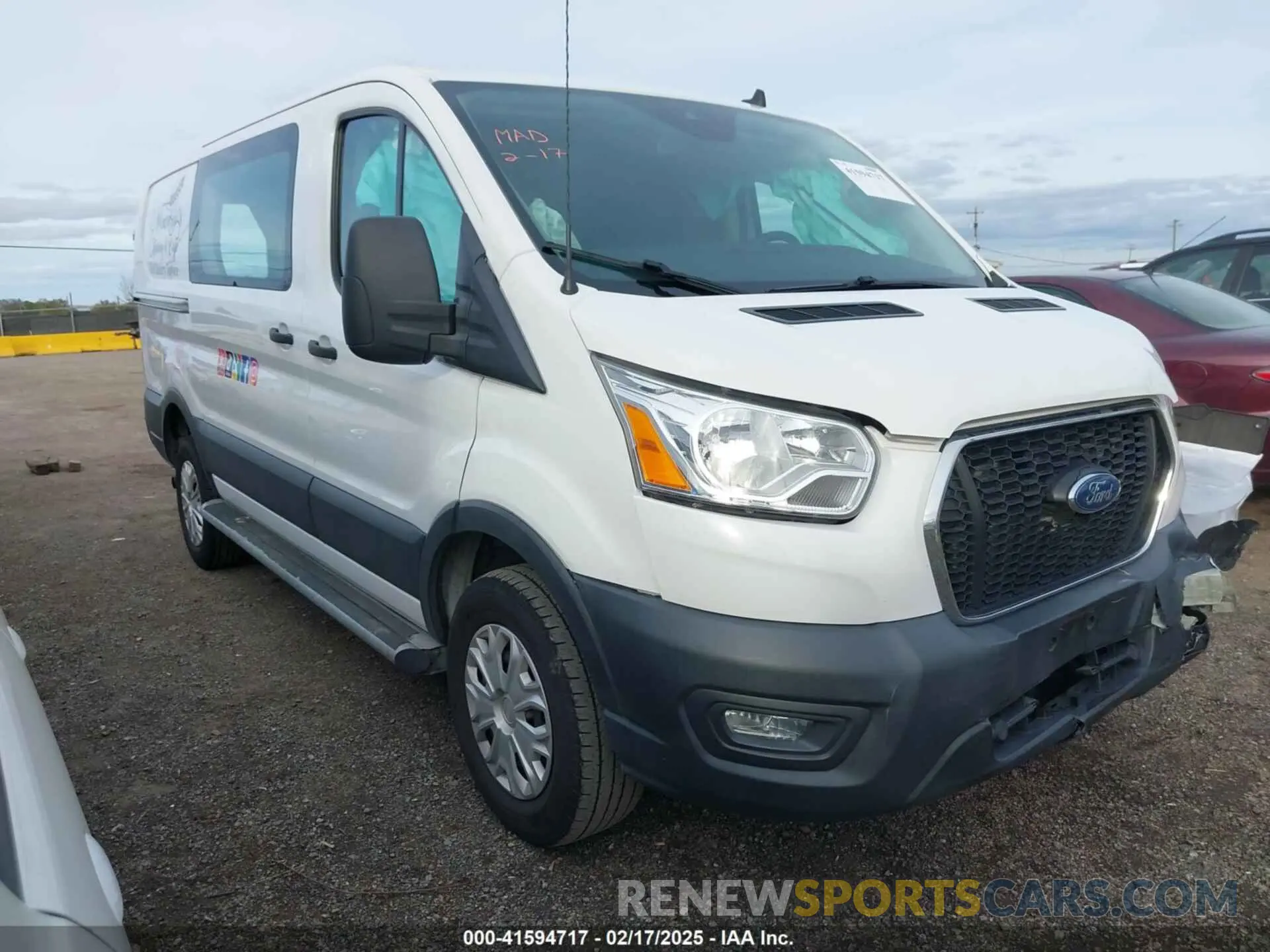 1 Photograph of a damaged car 1FTBR1Y81MKA25014 FORD TRANSIT-250 2021