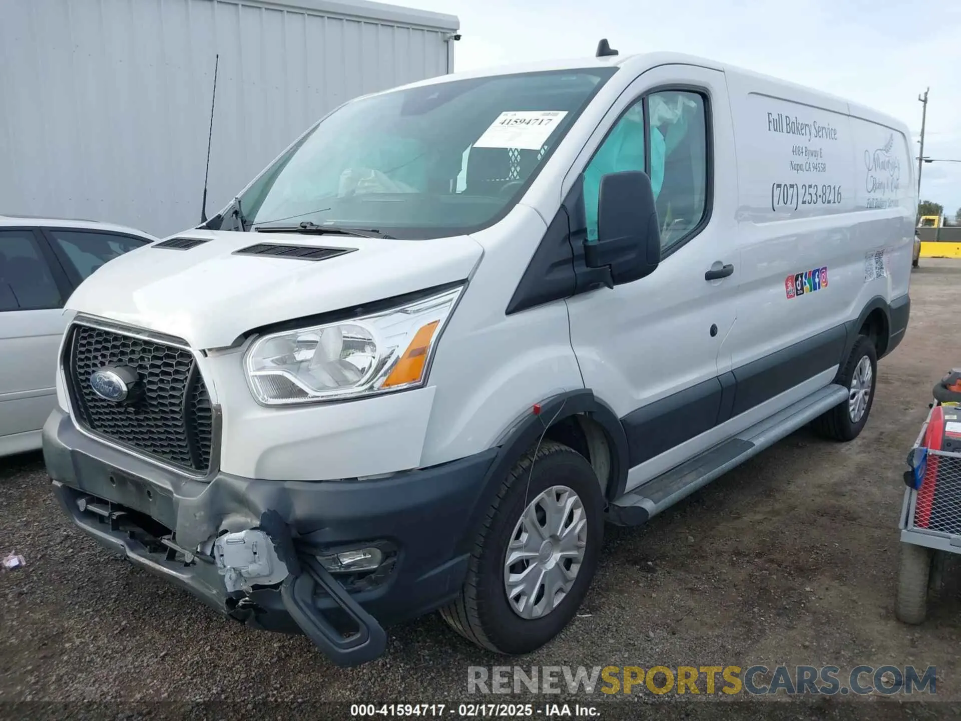 2 Photograph of a damaged car 1FTBR1Y81MKA25014 FORD TRANSIT-250 2021