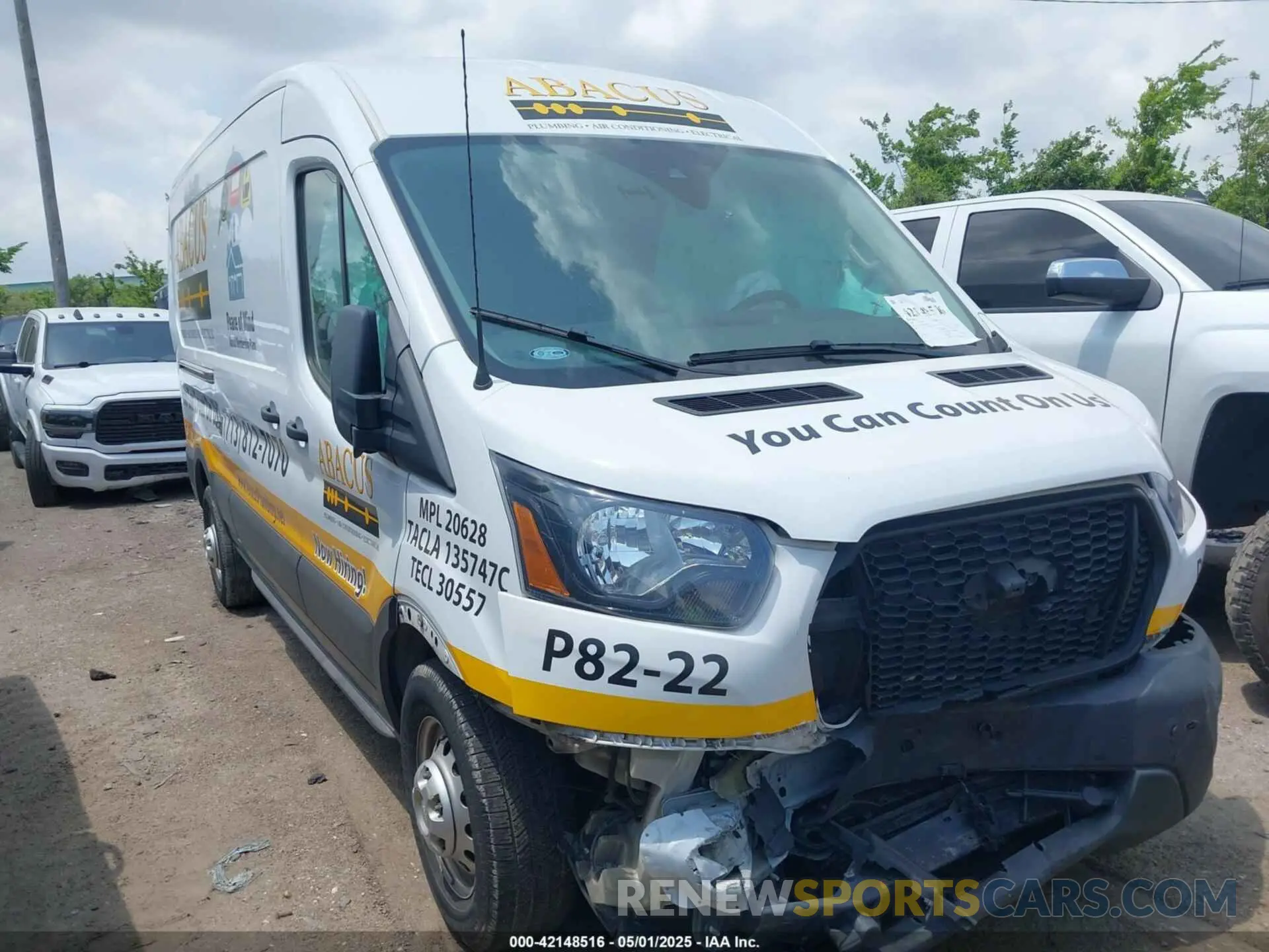 1 Photograph of a damaged car 1FTBR1CG2NKA12529 FORD TRANSIT-250 2022