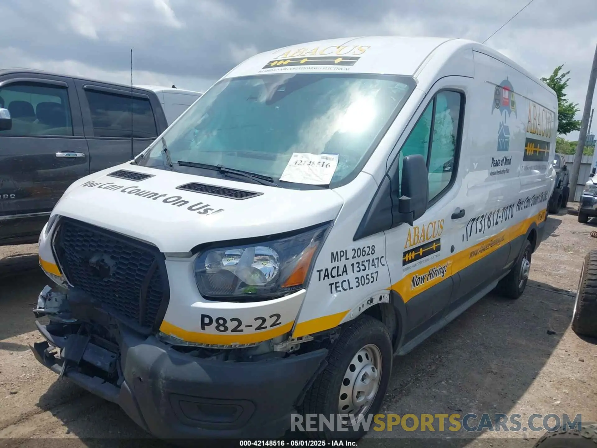 2 Photograph of a damaged car 1FTBR1CG2NKA12529 FORD TRANSIT-250 2022