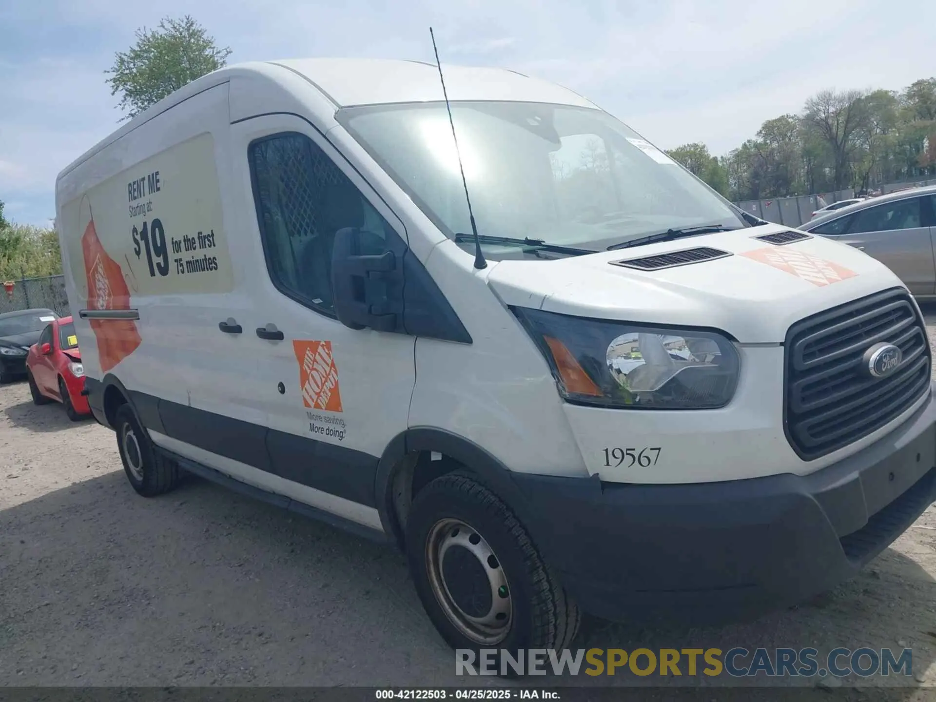 1 Photograph of a damaged car 1FTBW2CM9KKB43845 FORD TRANSIT-350 2019
