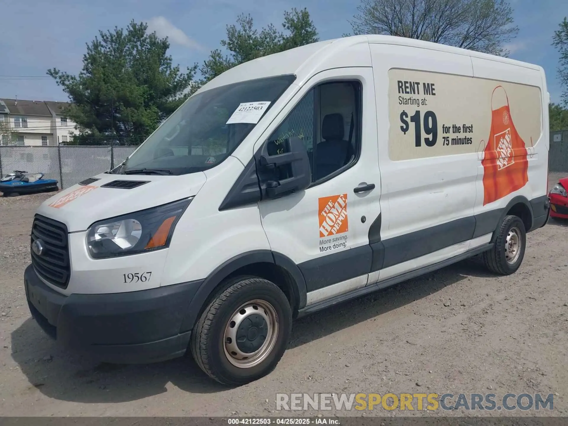 2 Photograph of a damaged car 1FTBW2CM9KKB43845 FORD TRANSIT-350 2019